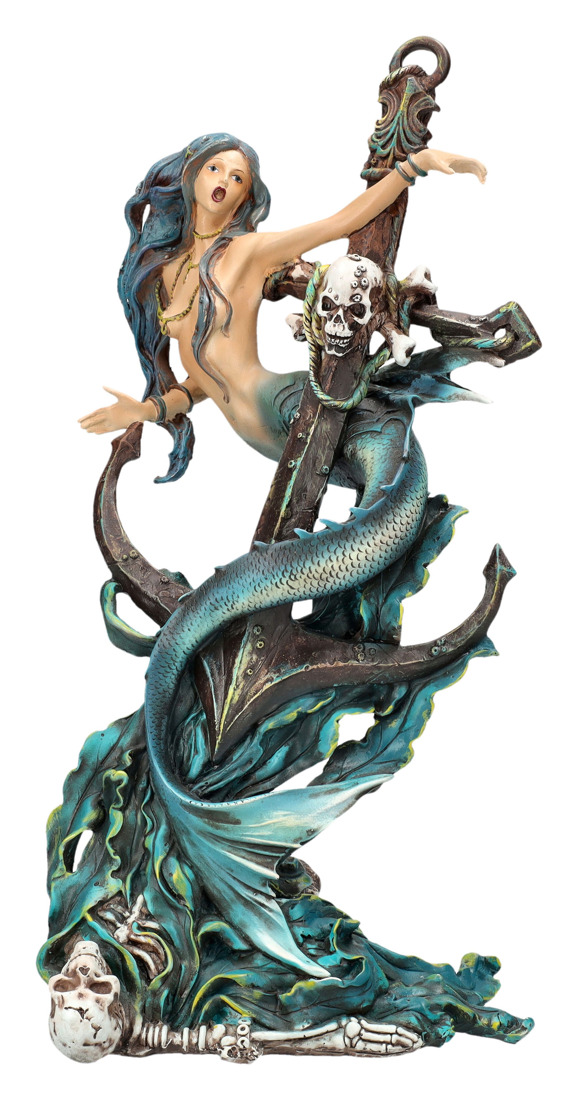 Figuren Shop GmbH Dekofigur Meerjungfrau Figur – Death Tide Statue Gothic Skulptur 35cm by Alchemy