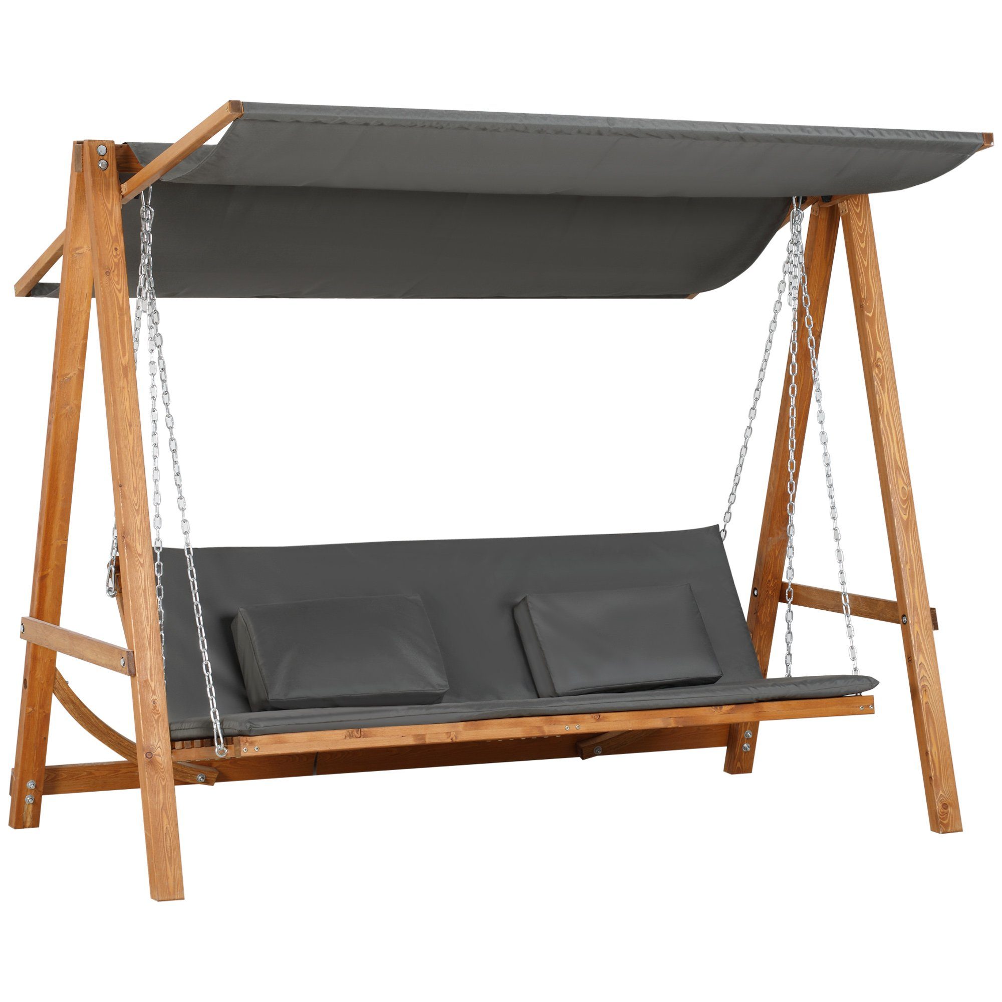 Hollywoodschaukel Mit Bettfunktion 3-Sitzer mit Dach