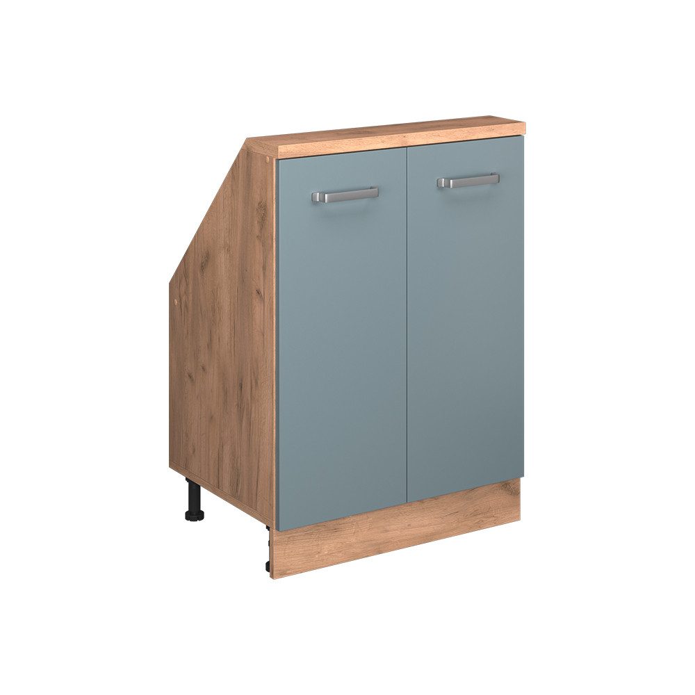 Vicco Unterschrank R-Line, Blau-Grau/Goldkraft Eiche, 60 günstig online kaufen