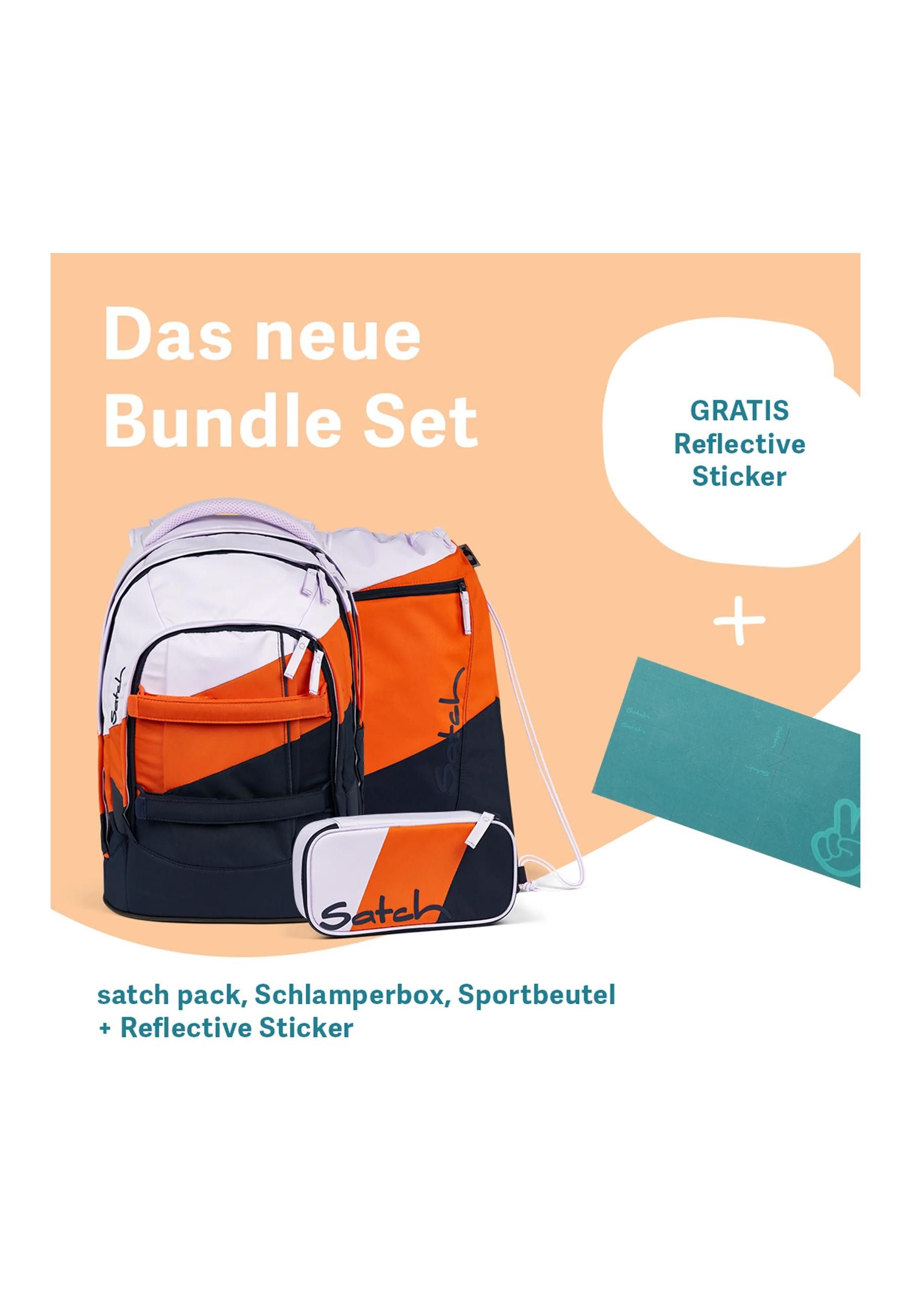 Satch Schulranzen pack Bundle . (4-tlg., 4-teiliges Set), größenverstellbares Rückensystem