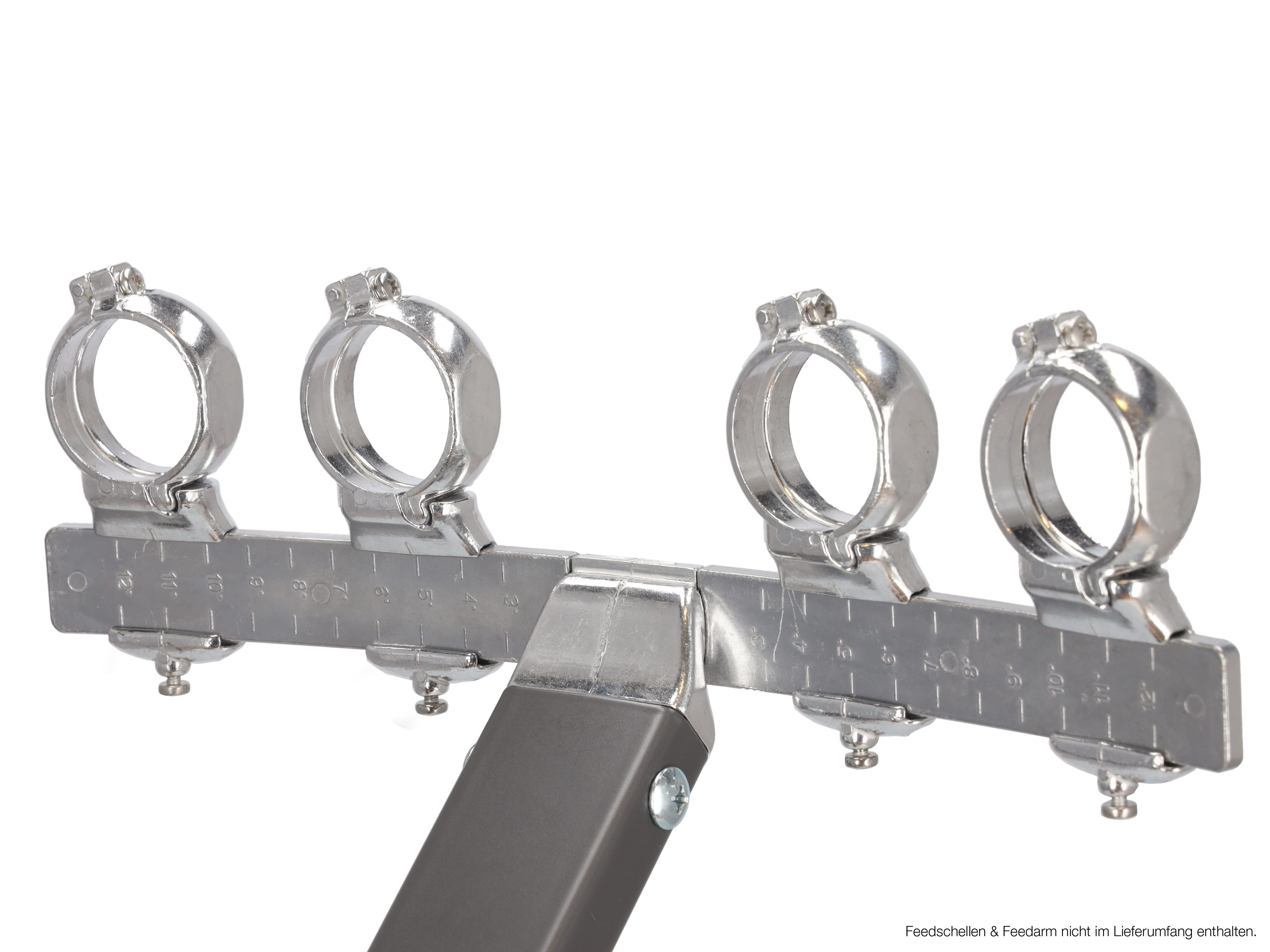 Humax SAT-Halterung Multifeedschiene Aluminium, (max 24°, max. 4 LNBs, für Humax Feedschellen)