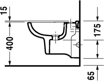 Duravit WC-Komplettset Duravit Wand-Bidet D-CODE COMPACT m ÜL H