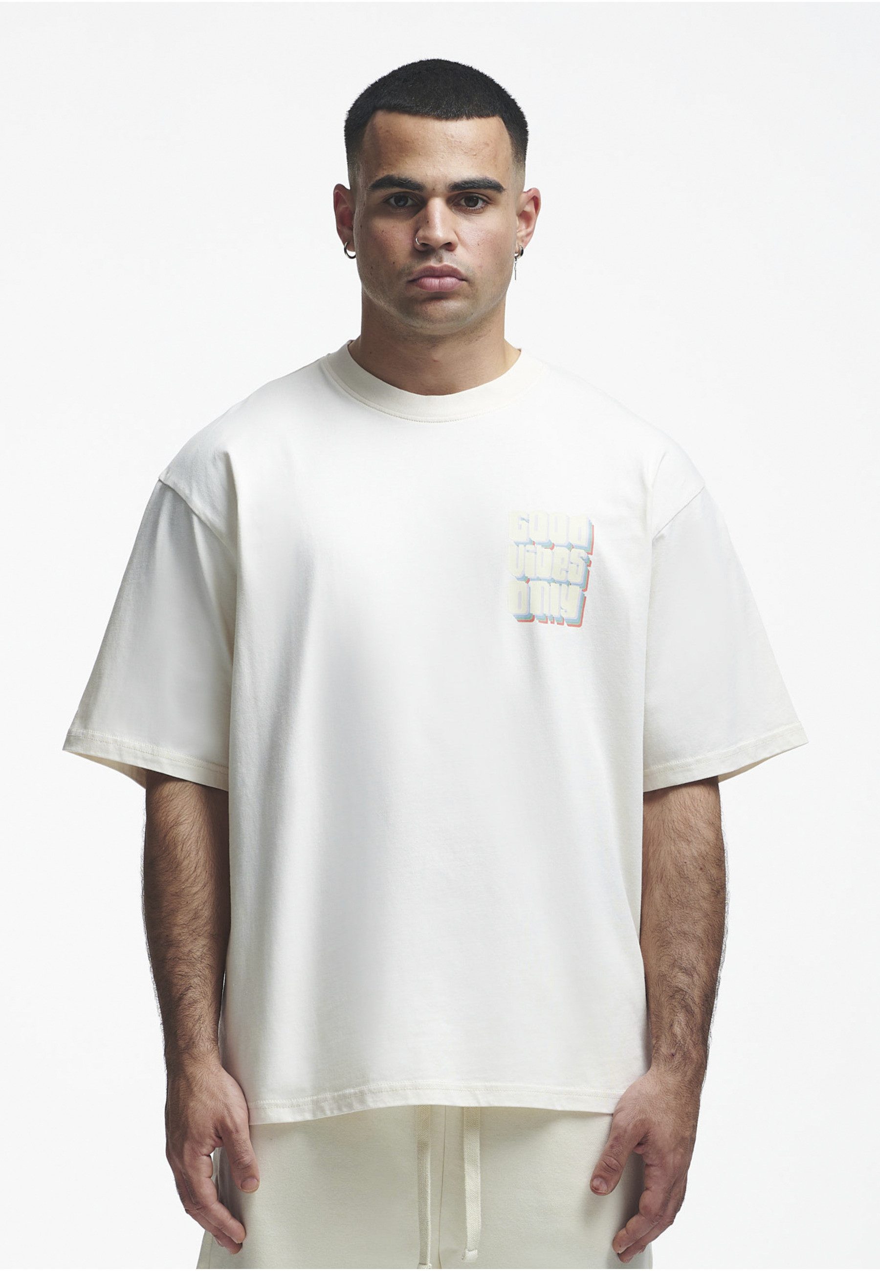 2Y Studios T-Shirt 2Y Studios Herren 2Y Good Vibes Only Oversize Tee (1-tlg)