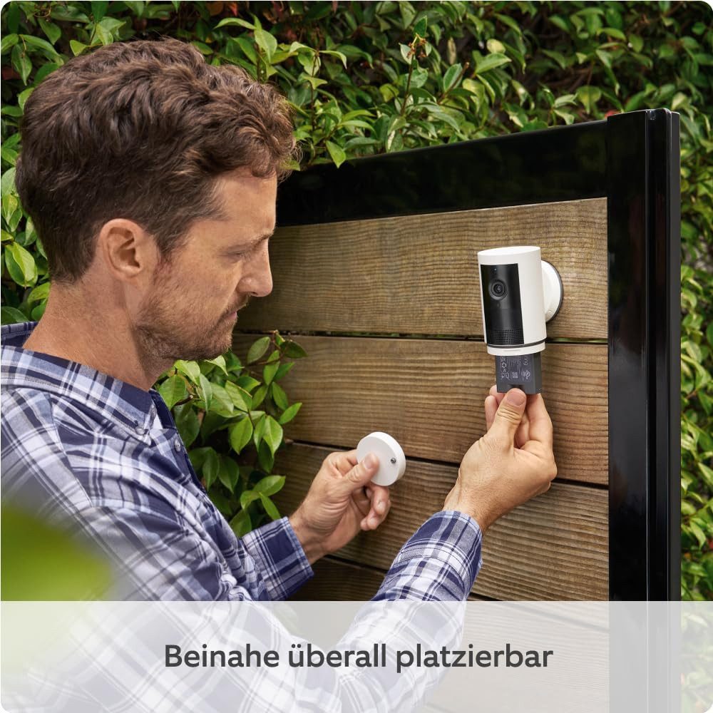Ring Überwachungskamera Außenkamera Plus Akku (Outdoor Camera Plus Neueste Generation) (Außenbereich, Innenbereich, 2K-Weitwinkelvideo, Kabellos, Selbstinstalla – Bild 5 von 5