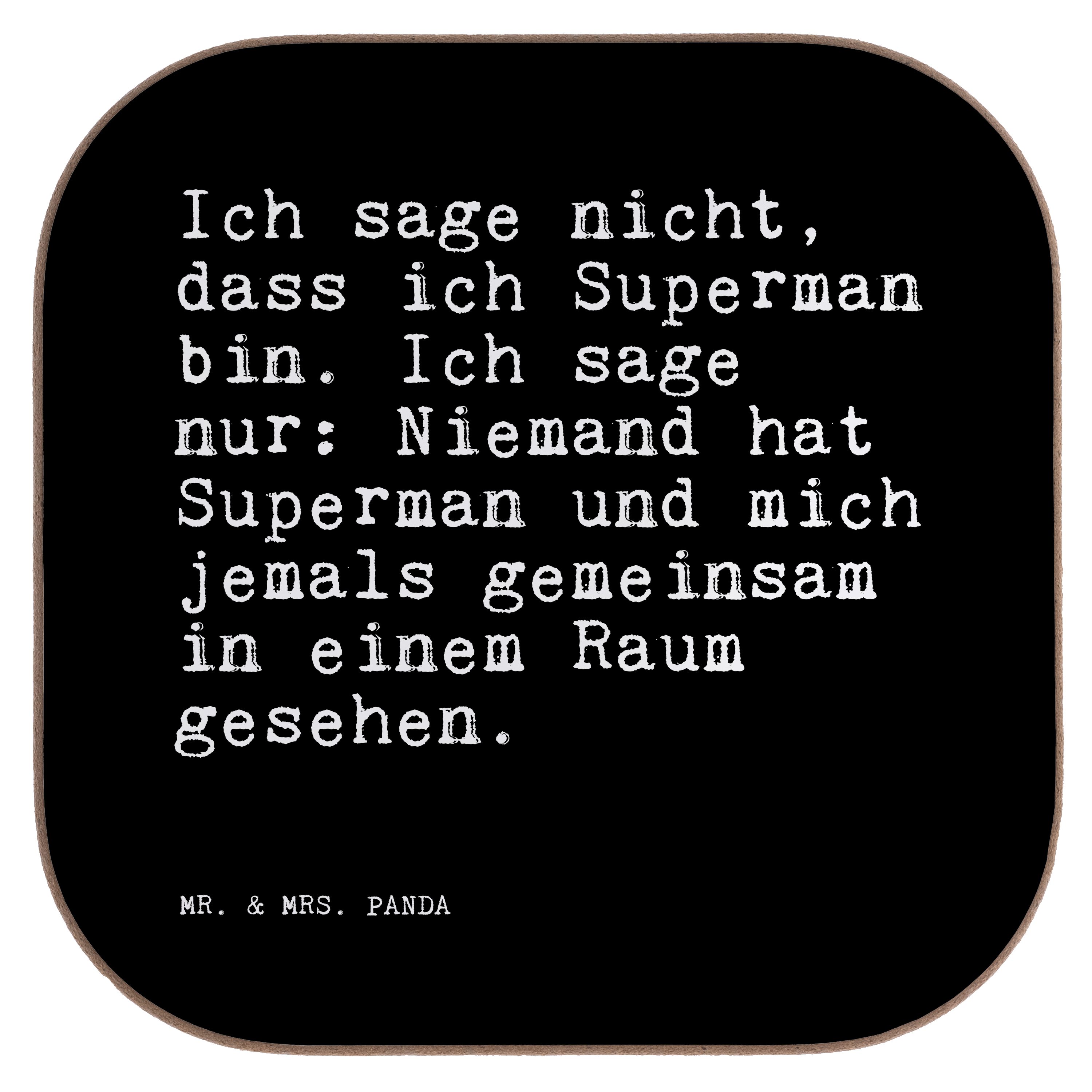 Mr. & Mrs. Panda Getränkeuntersetzer »Ich sage nicht, dass... Schwarz