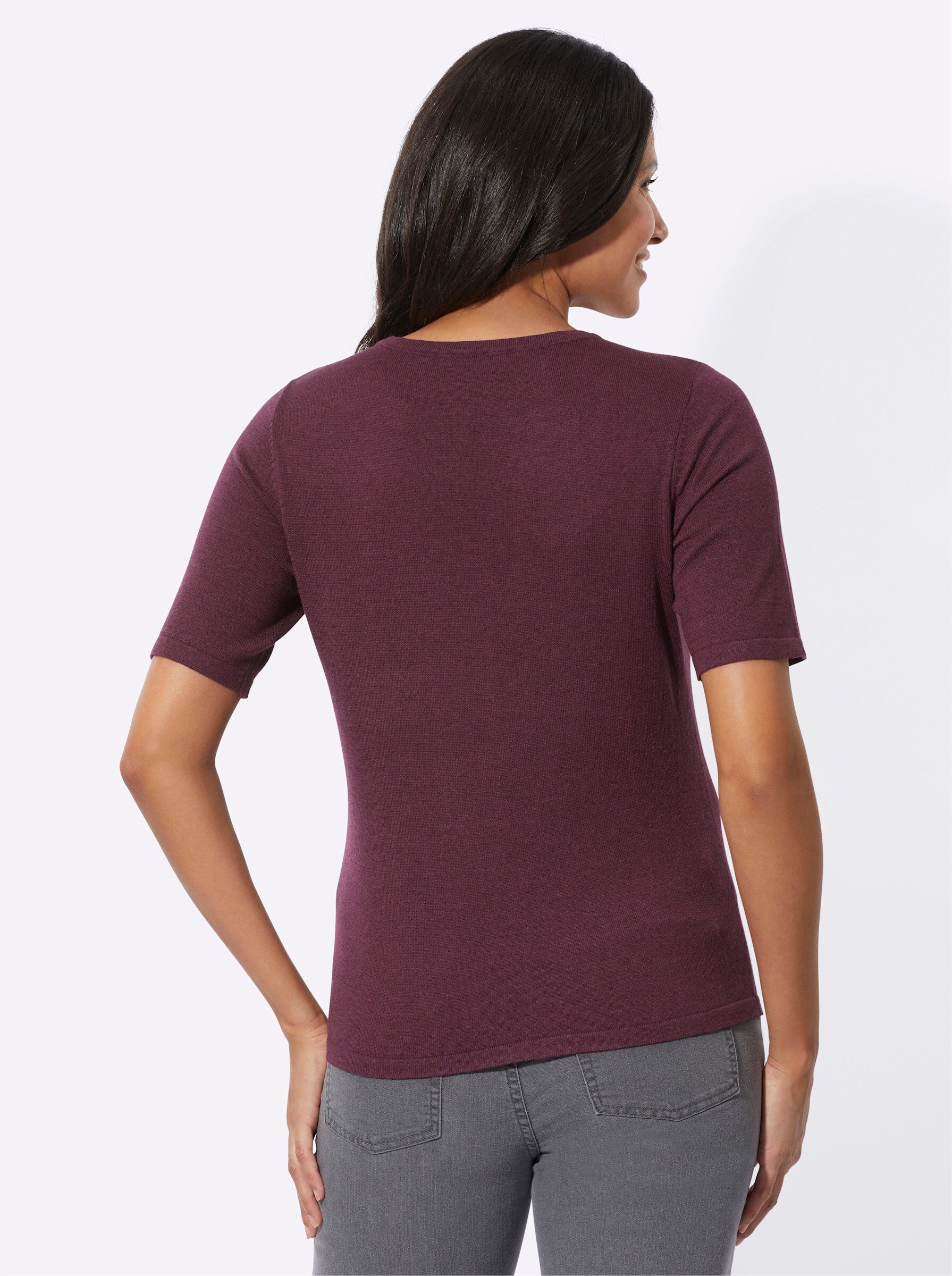 Sieh an! Strickpullover Kurzarm-Pullover günstig online kaufen