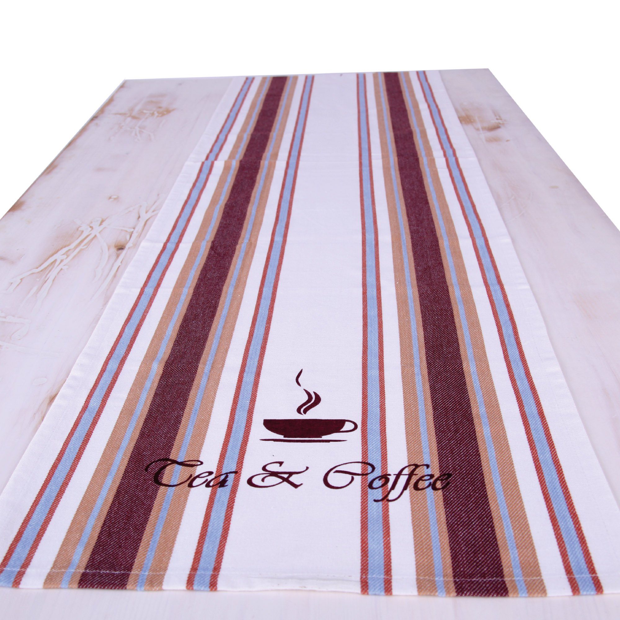 Tischdeko Tischläufer Baumwolldecken Blau Tischdecken tlg), Tischbänder 1-tlg, + Braun Bestlivings -2 06579 - Mitteldecken (Set