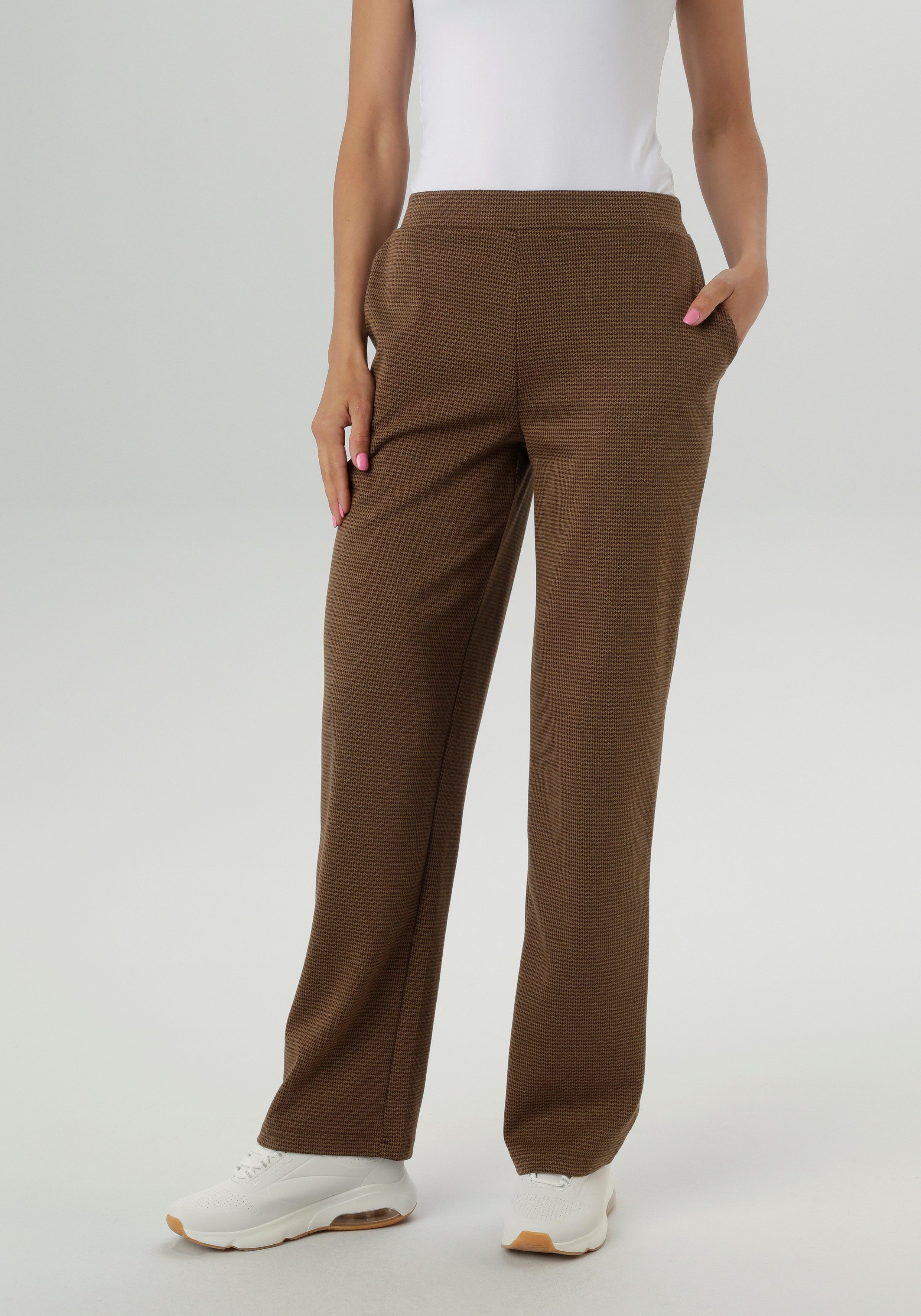 Aniston SELECTED Schlupfhose mit trendiger Karomusterung günstig online kaufen