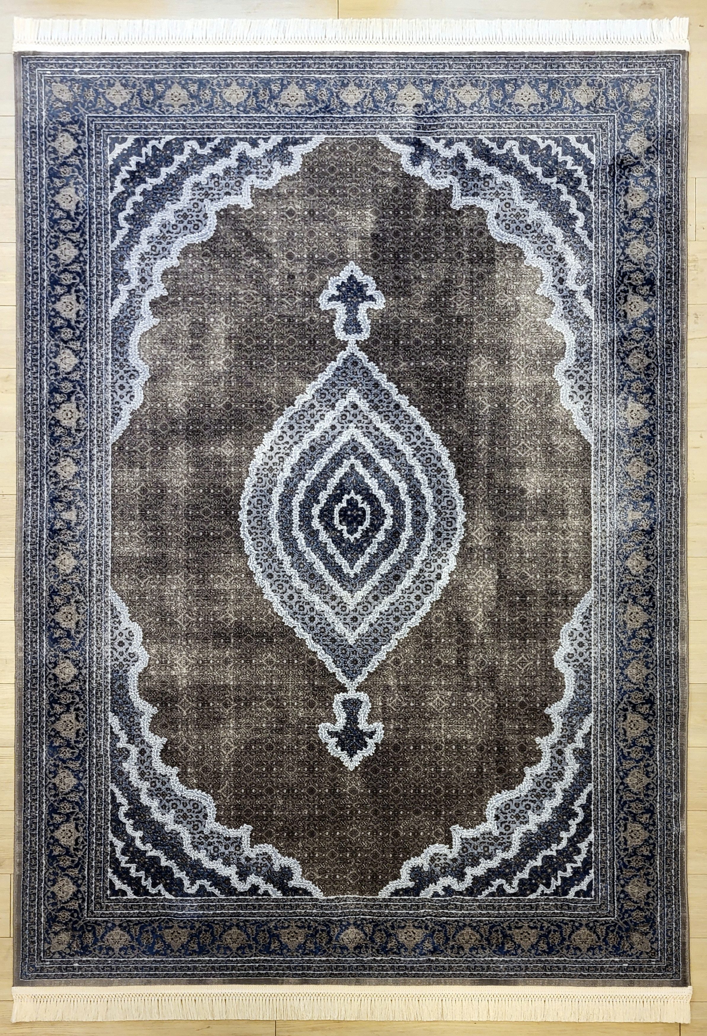 Rug Studios Teppich Teppich DESIGN IRAN 70007, Rechteckig, Höhe: 0 mm, modern, 150 x 225 cm, Grau