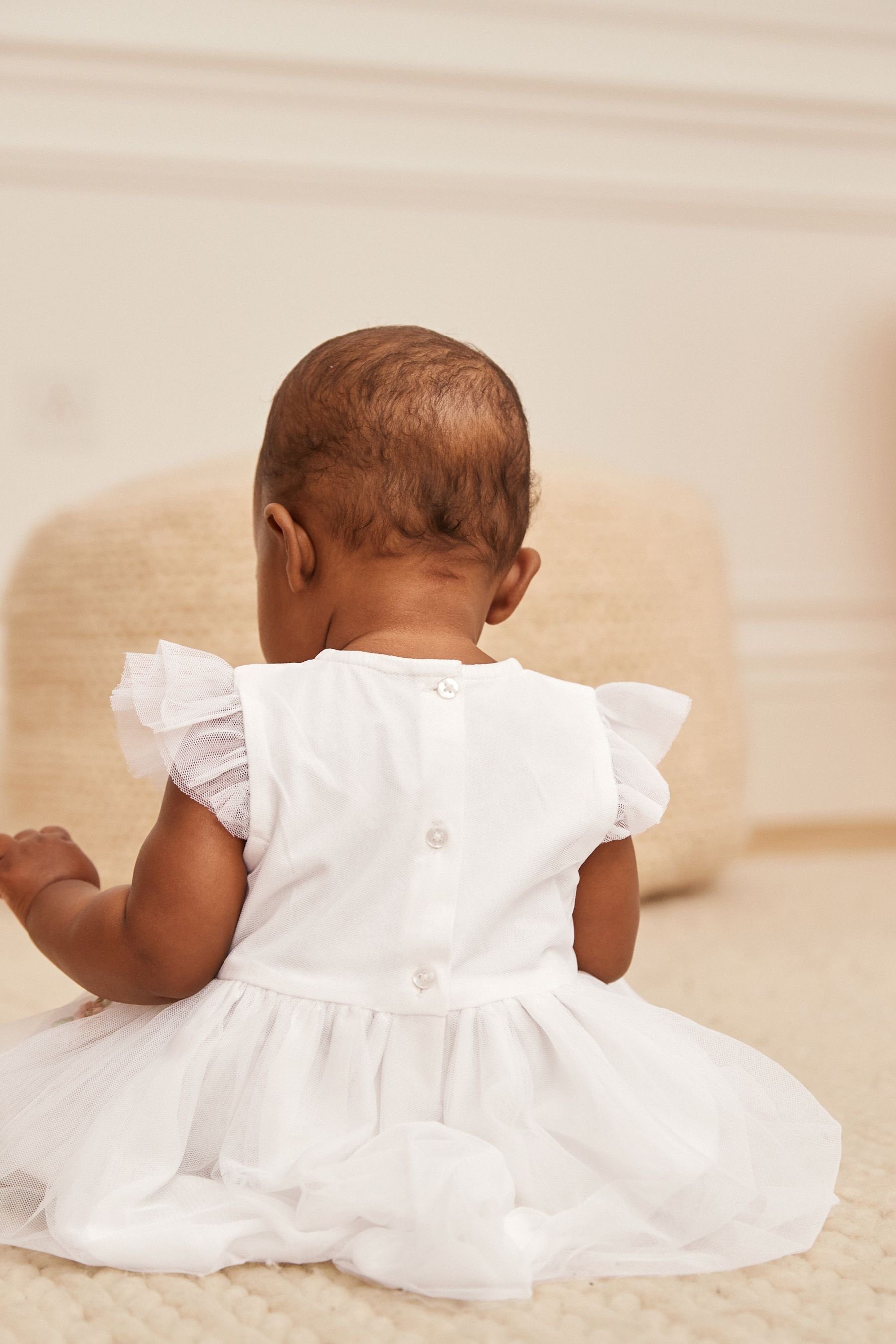 White Next Babykleid Verziertes mit Mesh (1-tlg) Tüllkleid