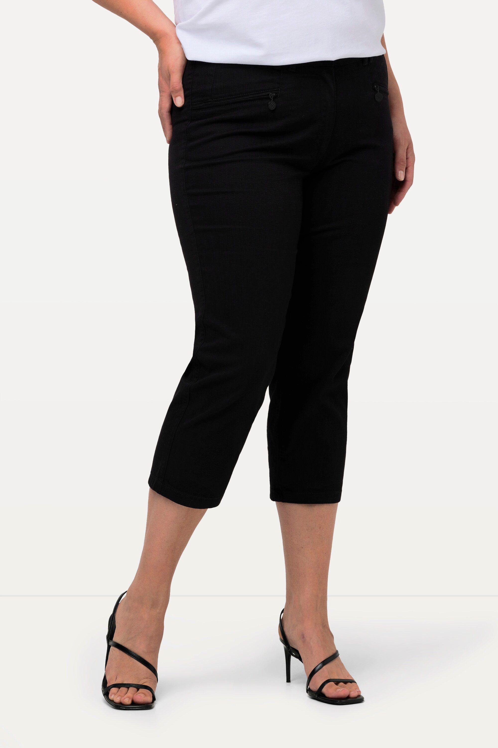 Ulla Popken Funktionshose Hose Mony wadenlang Zipptaschen Stretch günstig online kaufen