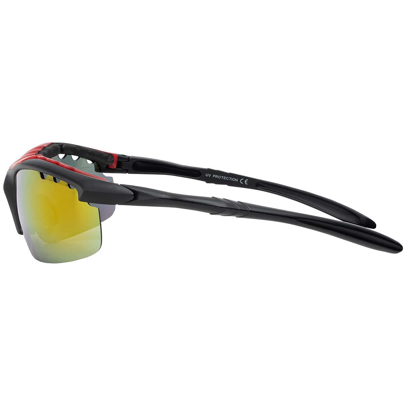 BEZLIT Eyewear Pilotenbrille Unisex Sonnenbrille Sportlich verspiegelt (1-St) mit schwarzen Linsen, Rot/Gelb, Blau und Blau Lila