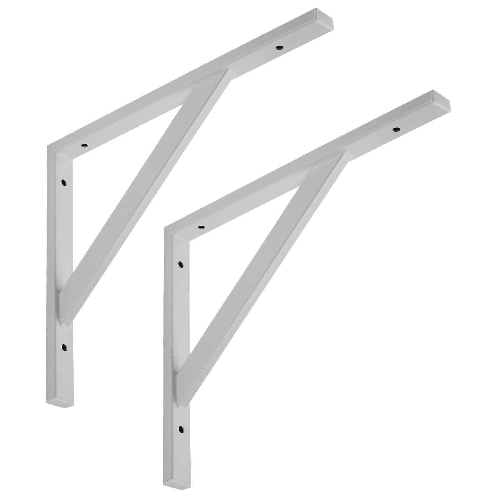 SO-TECH® Wandregalhalter Schwerlastkonsole Schwerlastwinkel Regalwinkel Wandkonsole, Spar-Set 2-tlg., Stahl, Tragkraft 75 kg / Paar, 395 x 315 mm weiß