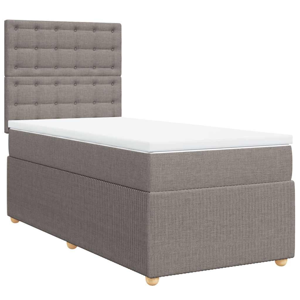 vidaXL Bett Boxspringbett mit Matratze Taupe günstig online kaufen