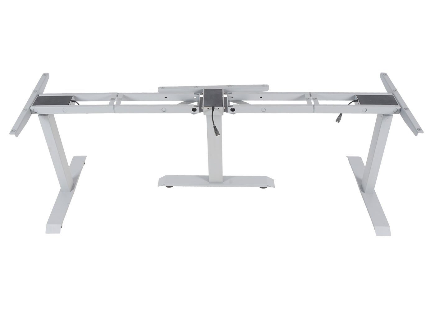 Tischgestell 1), (3-St., MCW in 3 grau Stufenlos höhenverstellbar MCW-D40