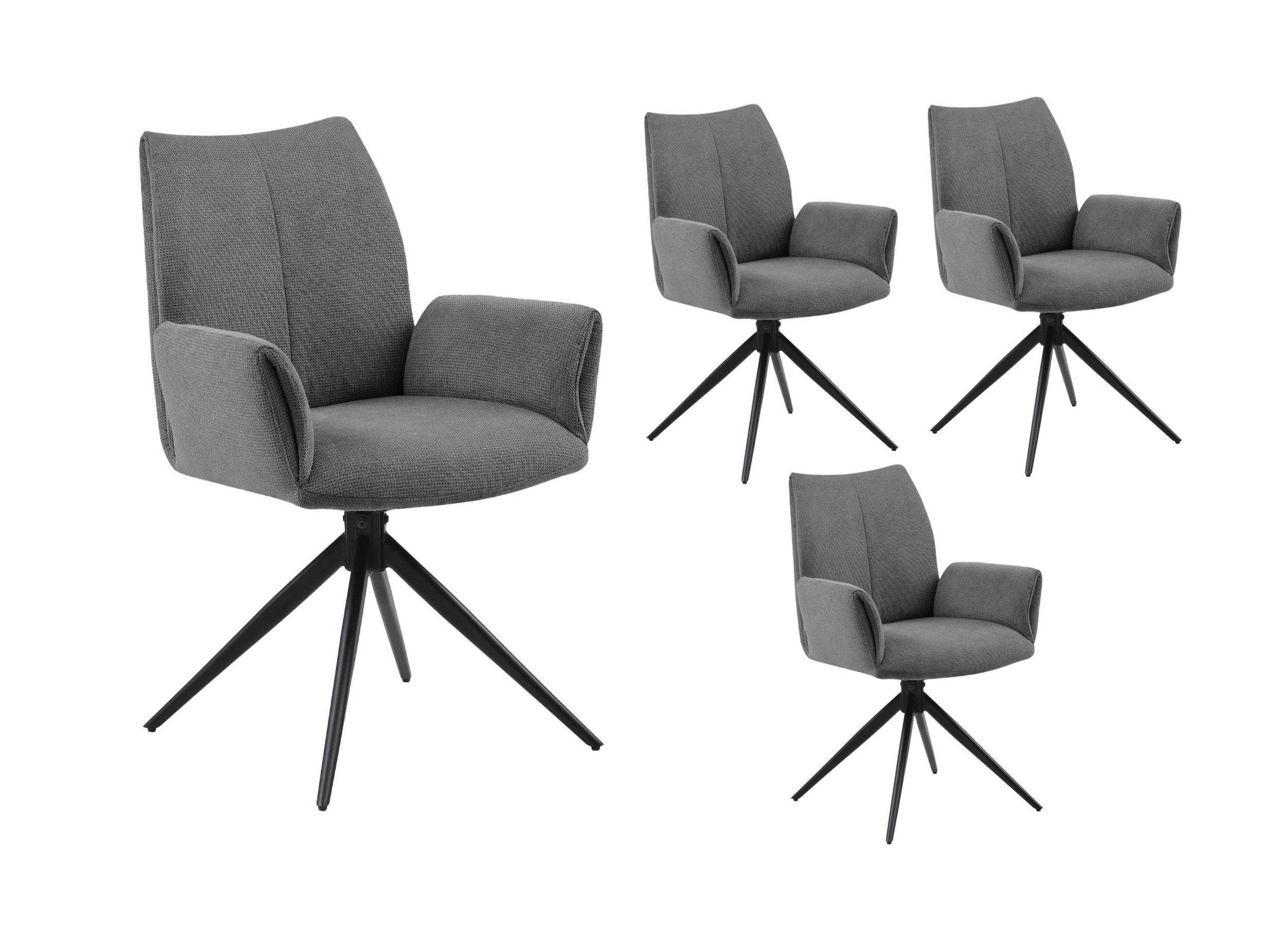 LC Home Esszimmerstuhl LC Home Drehstuhl Esszimmerstuhl Monti Webstoff anth günstig online kaufen