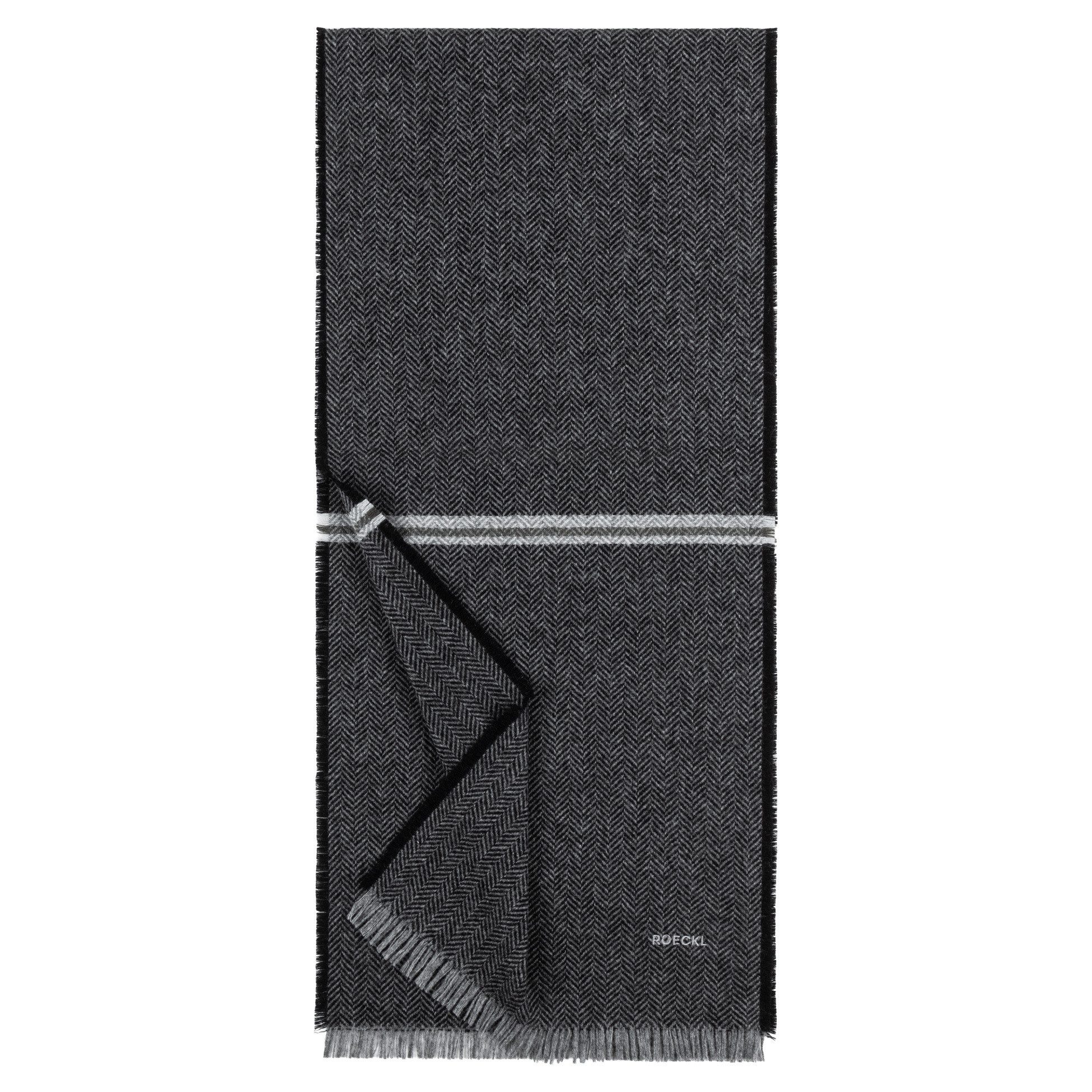 Roeckl Strickschal WOVEN HERINGBONE, Wollschal mit Farbdetail