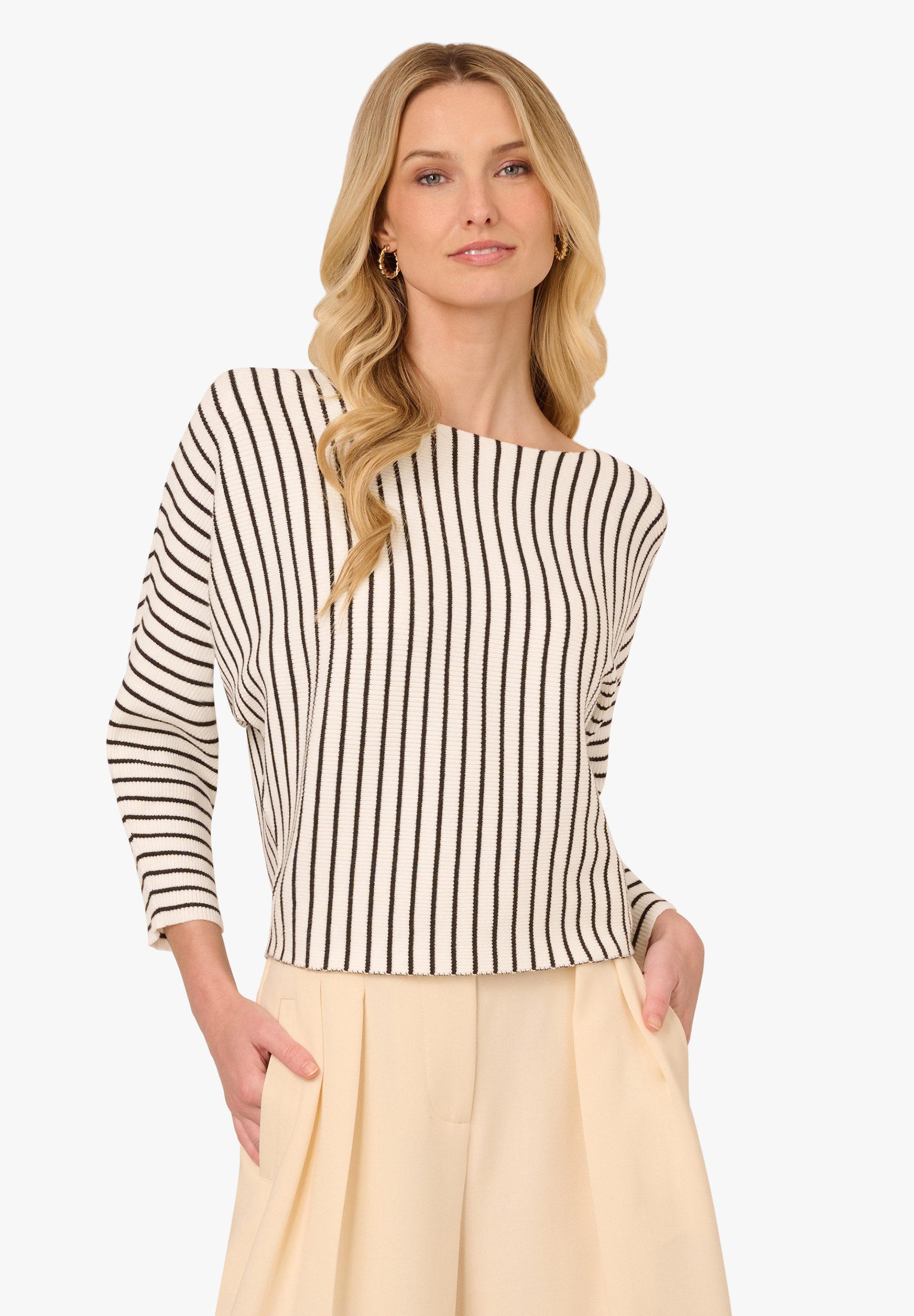 Adrianna Papell Strickpullover Crew Neck Vertical günstig online kaufen