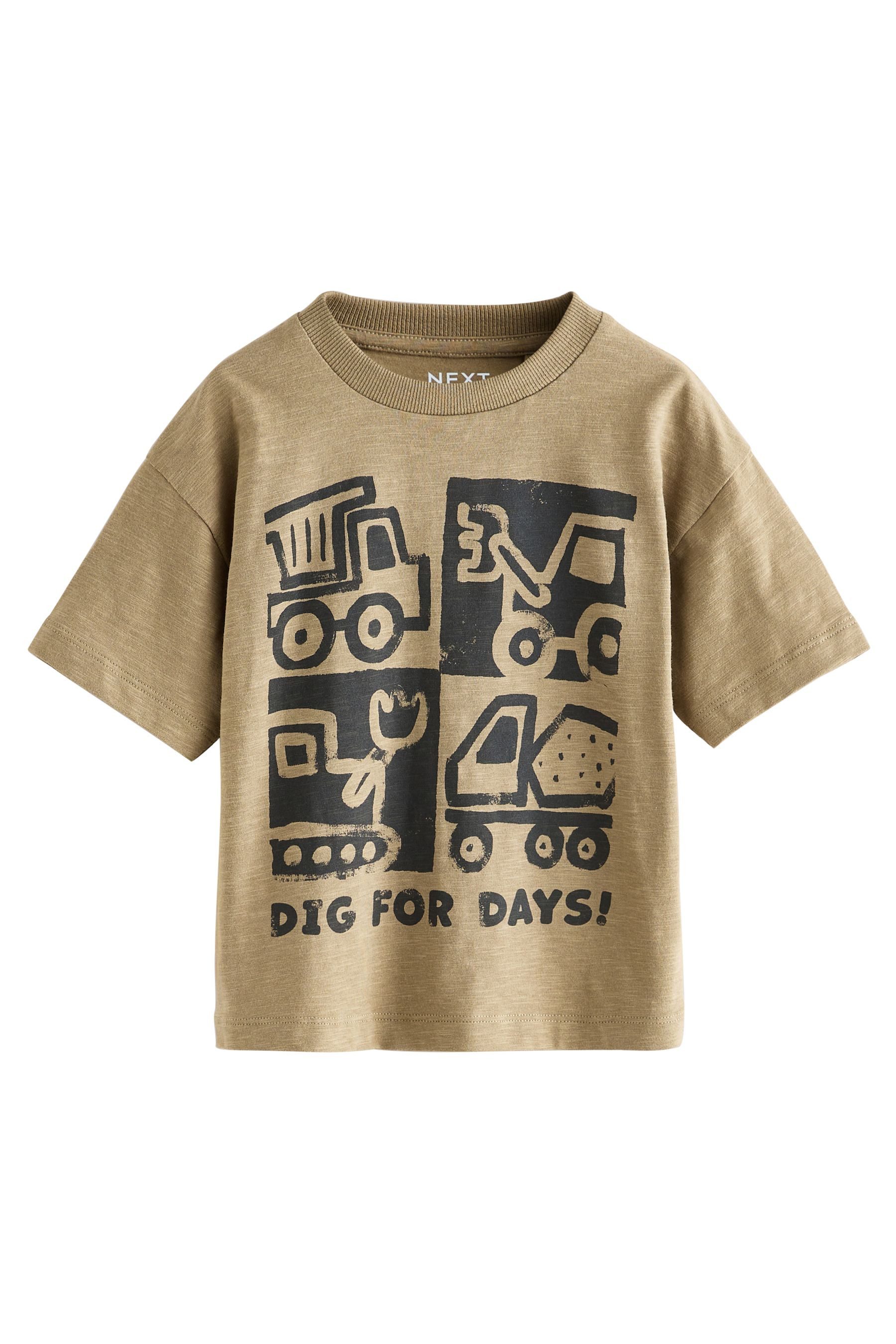 Next Langarmshirt Kurzarm-T-Shirts mit Grafik-Print im 3er-Pack (3-tlg) – Bild 4 von 5