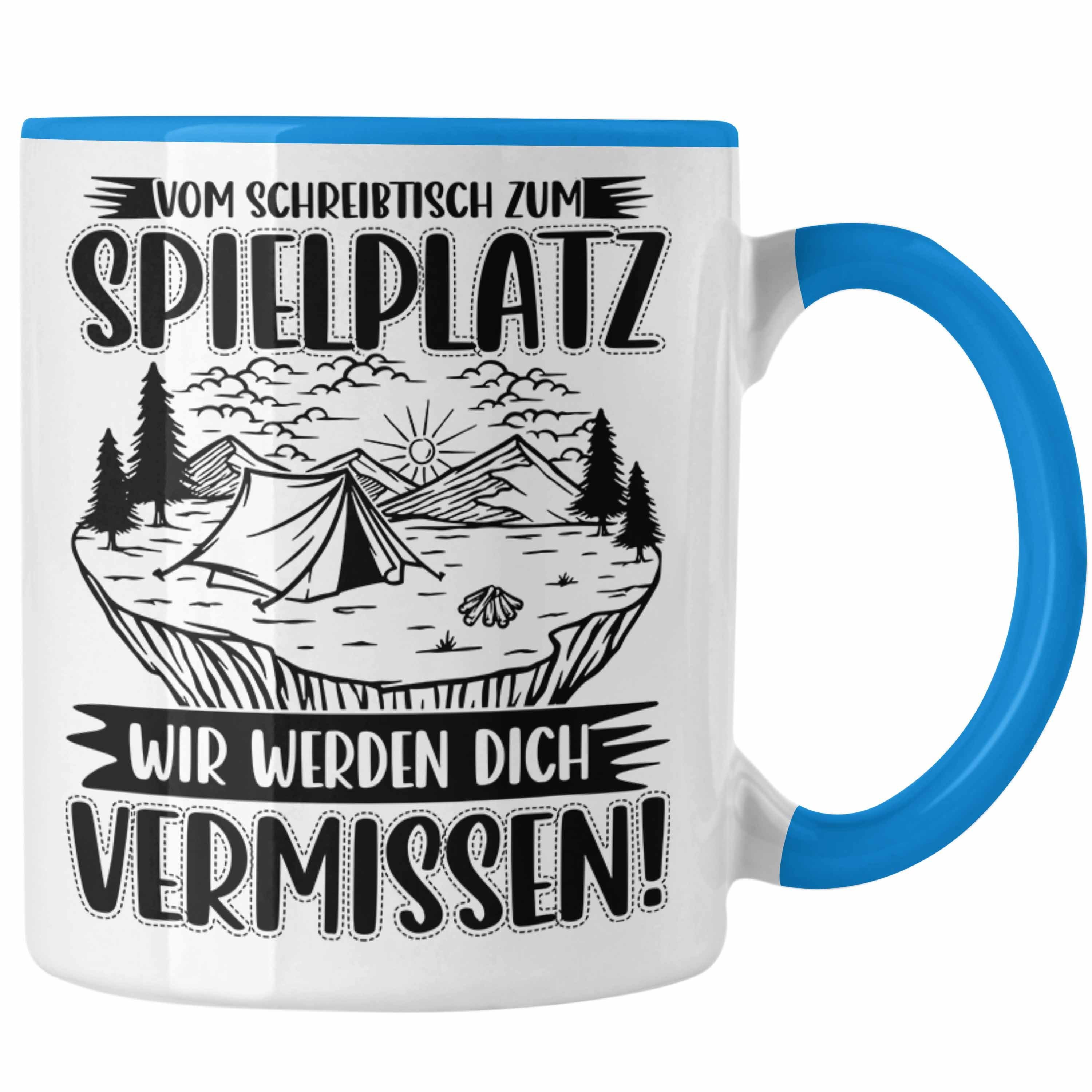 Trendation Tasse Mutterschutz Tasse Kaffeetasse Mutterschutz Abschied Geschenk Blau Kollegi
