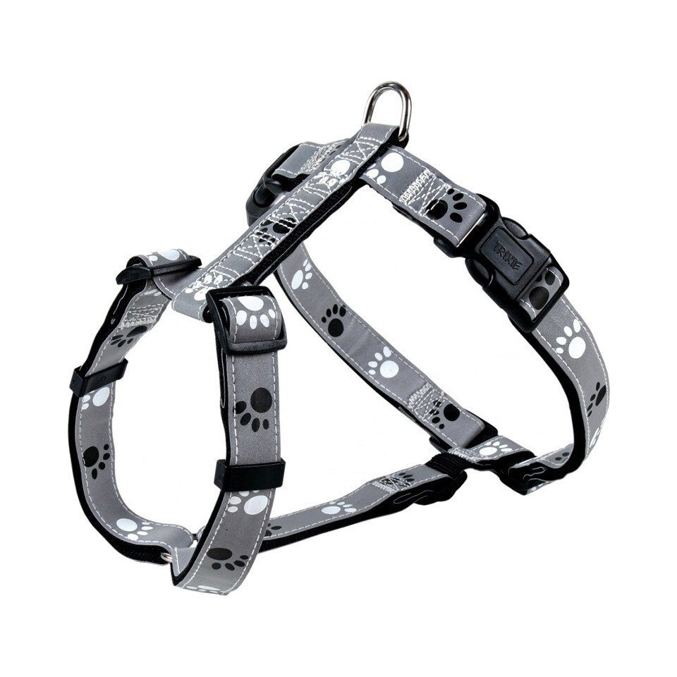 TRIXIE Hunde-Geschirr Geschirr Silver Reflect schwarz/silbergrau günstig online kaufen