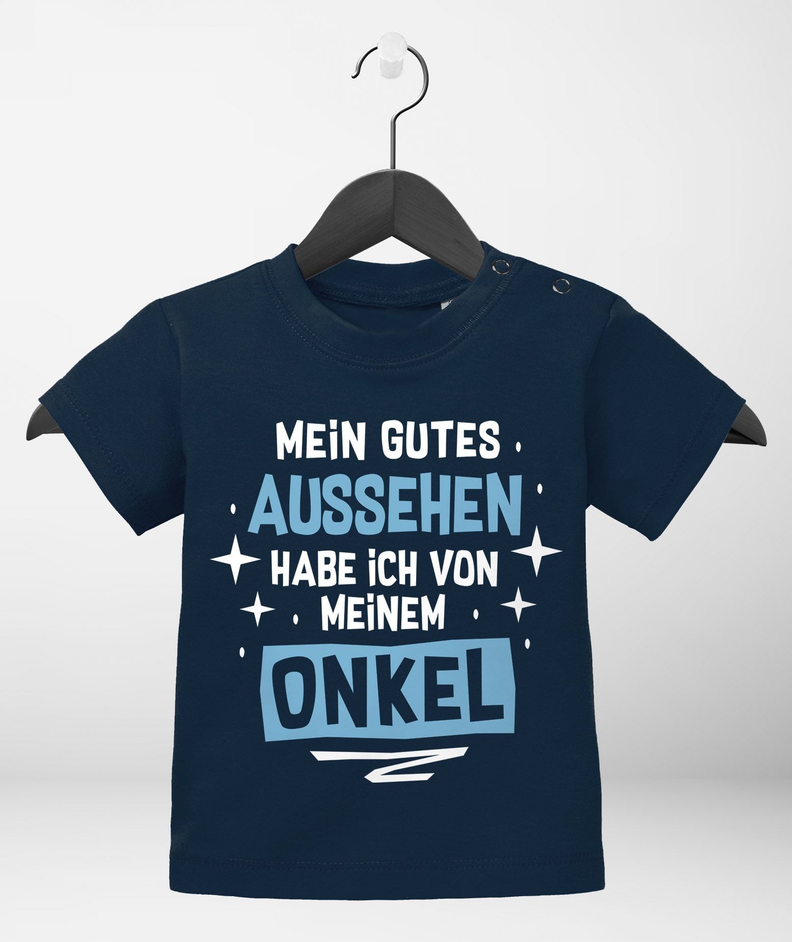Print-Shirt Baby T-Shirt kurzarm Mein gutes Aussehen hab ich von meiner Tante /