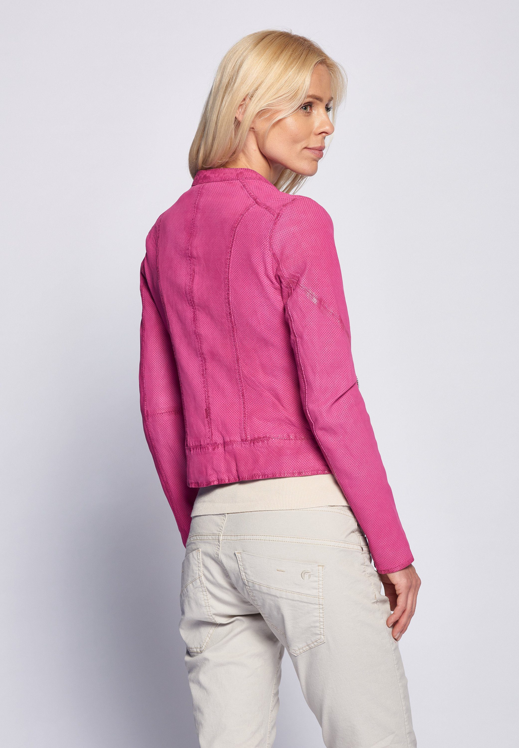 Maze pink Lederjacke Mabel