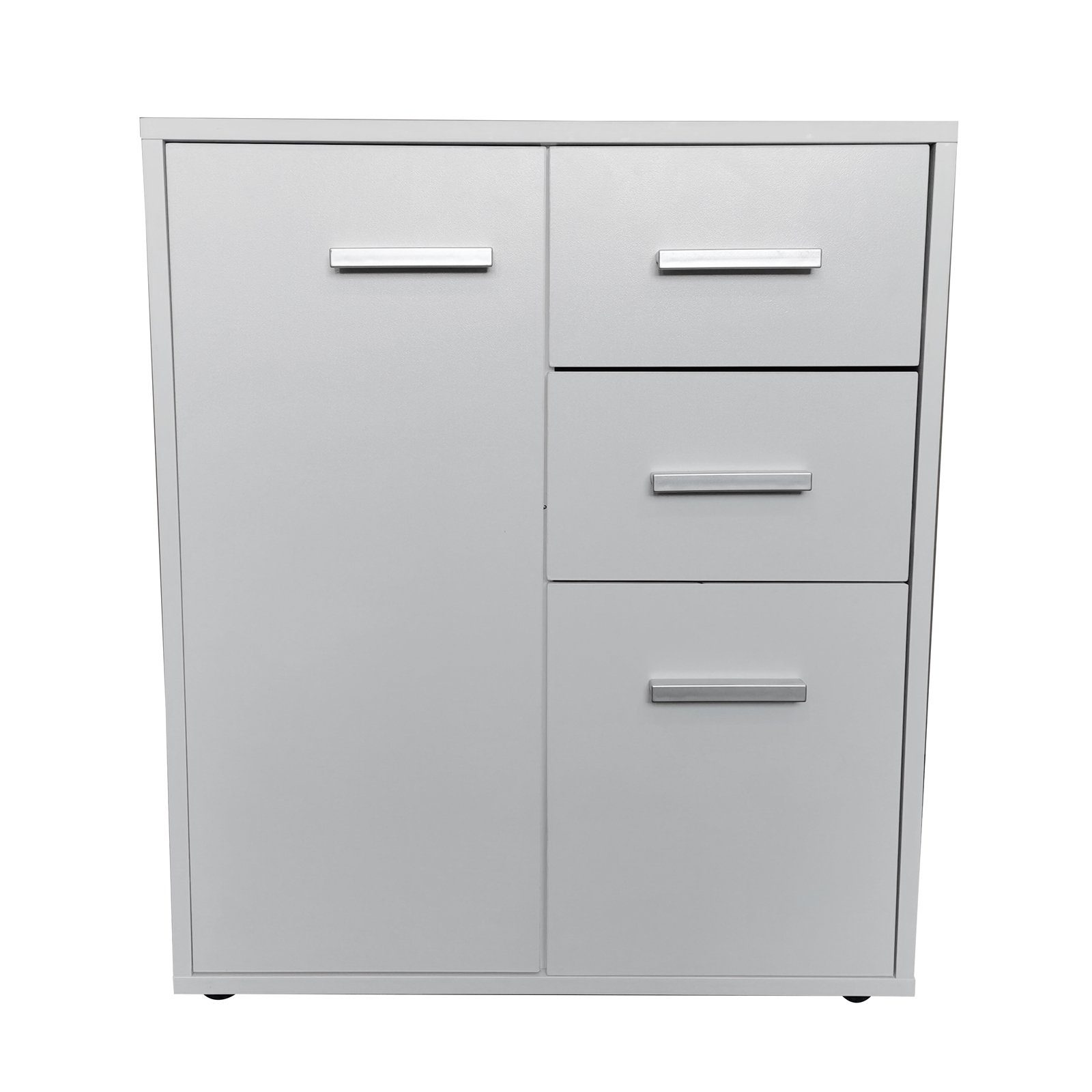 Anrichte Nina mit HTI-Line 1 Kommode Schubladen zwei Schrank Sideboard Weiß Kommode St), (Stück,