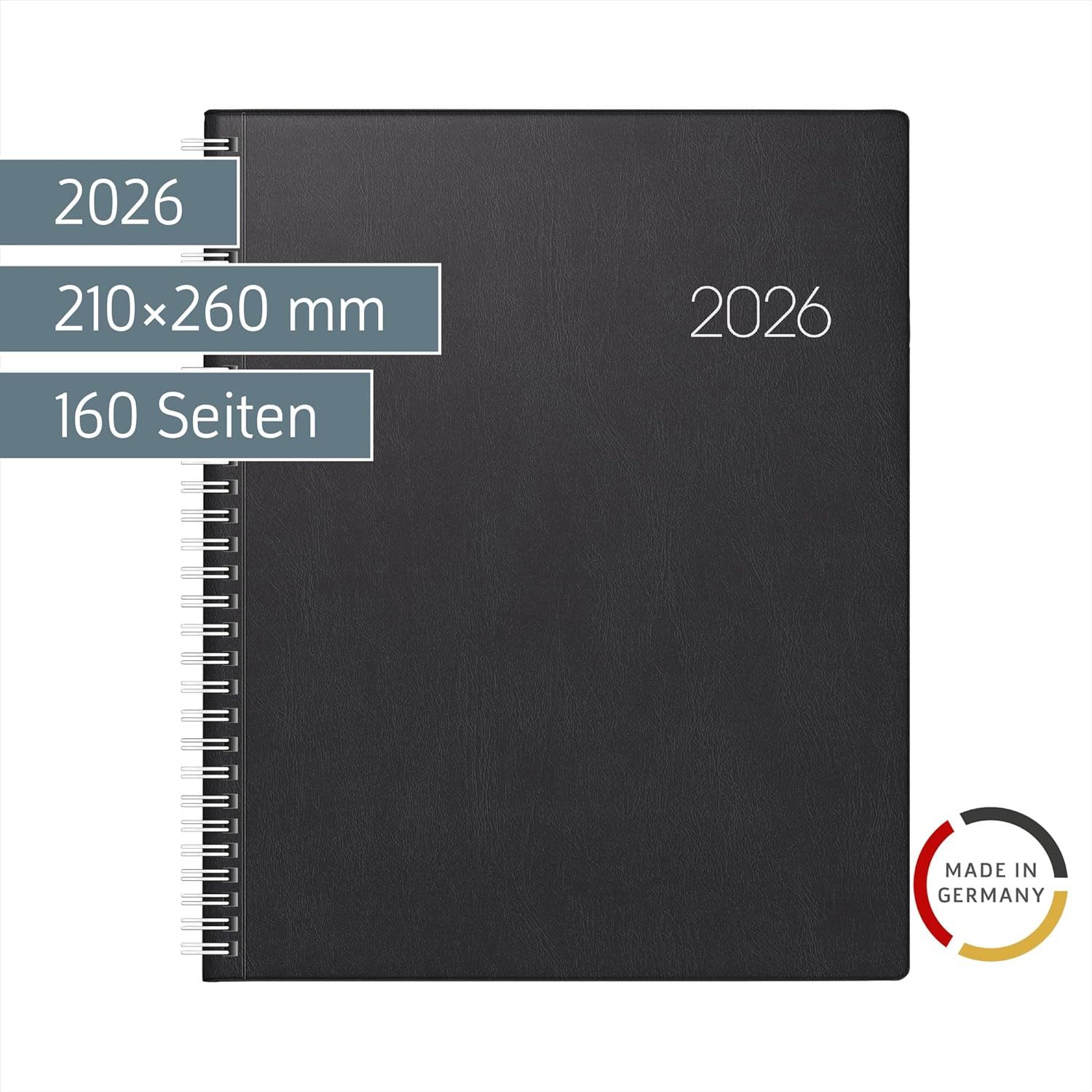 BRUNNEN Ringbuchkalender Mod. Manager Wt 7 weektimer 2026 schwarz