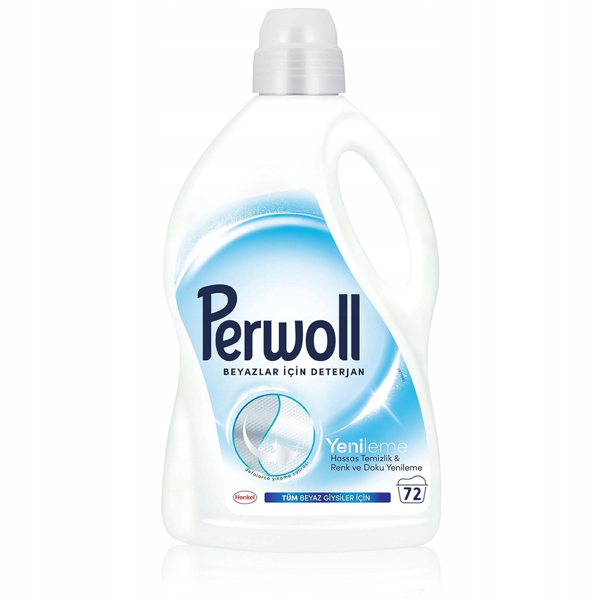 KomfortHome Perwoll Renew White 3,96L Flüssigwaschmittel Weiß Faserpflege XXL Spezialwaschmittel (Renew & Repair Technologie Gegen Vergrauen Langanhaltende Frische, [- Ohne Chlorbleiche, Sanfte Pflege, 66 Waschladungen, Strahlende Weiße)