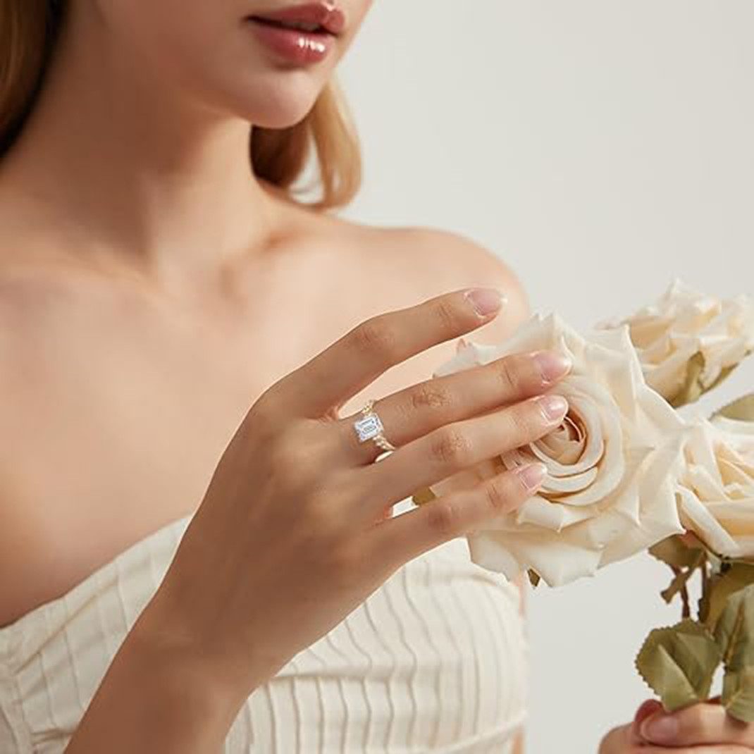 Jumpeak Diamantring 2ct D VS1,lab grown diamant ring,verlobungsring,damen geschenk, 2EX Eheringe,liebes geschenk für sie,geschenk ideen für frau,14K Gold
