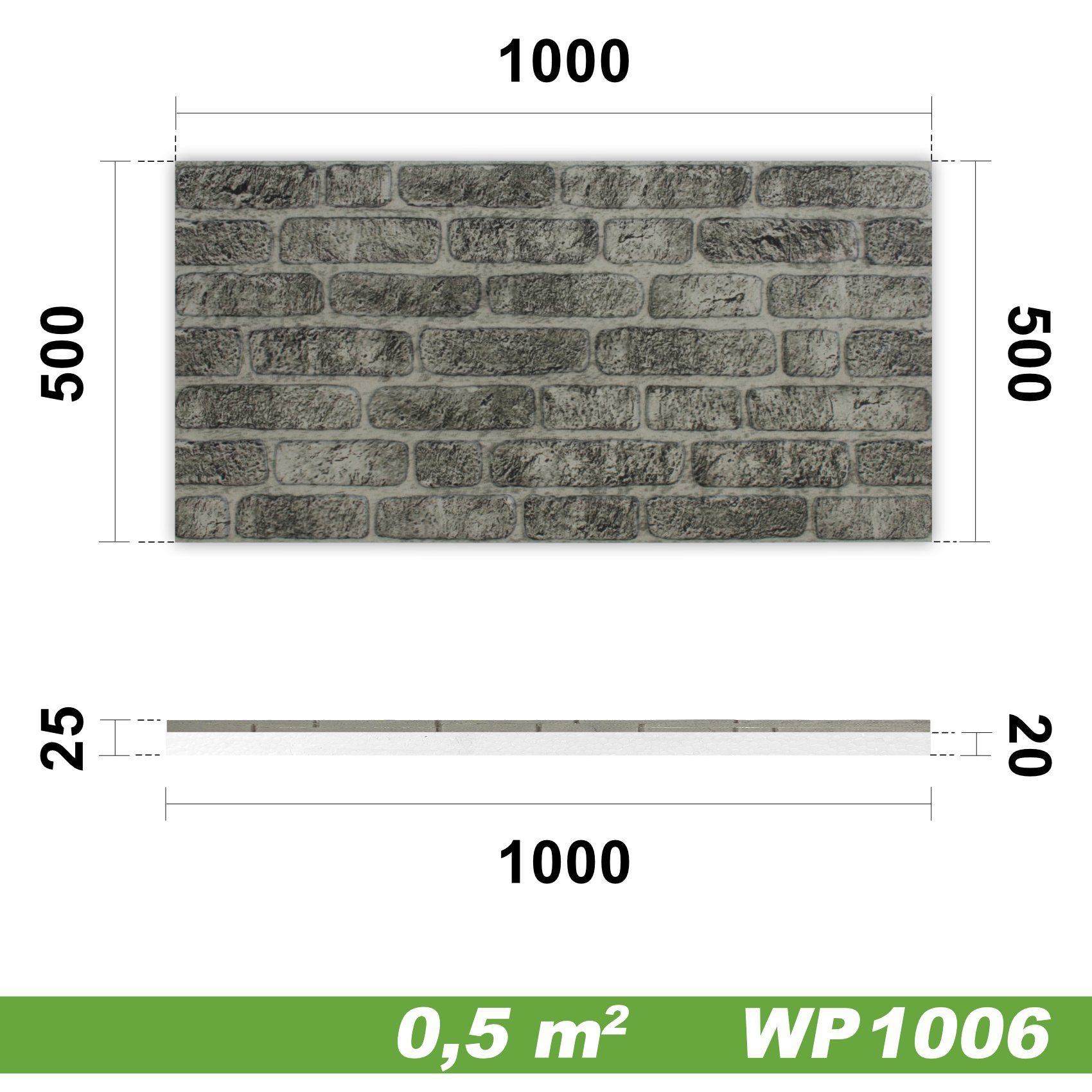 Hexim Wanddekoobjekt WP1006 (Wandverkleidung in Steinoptik EPS Styropor Pan günstig online kaufen