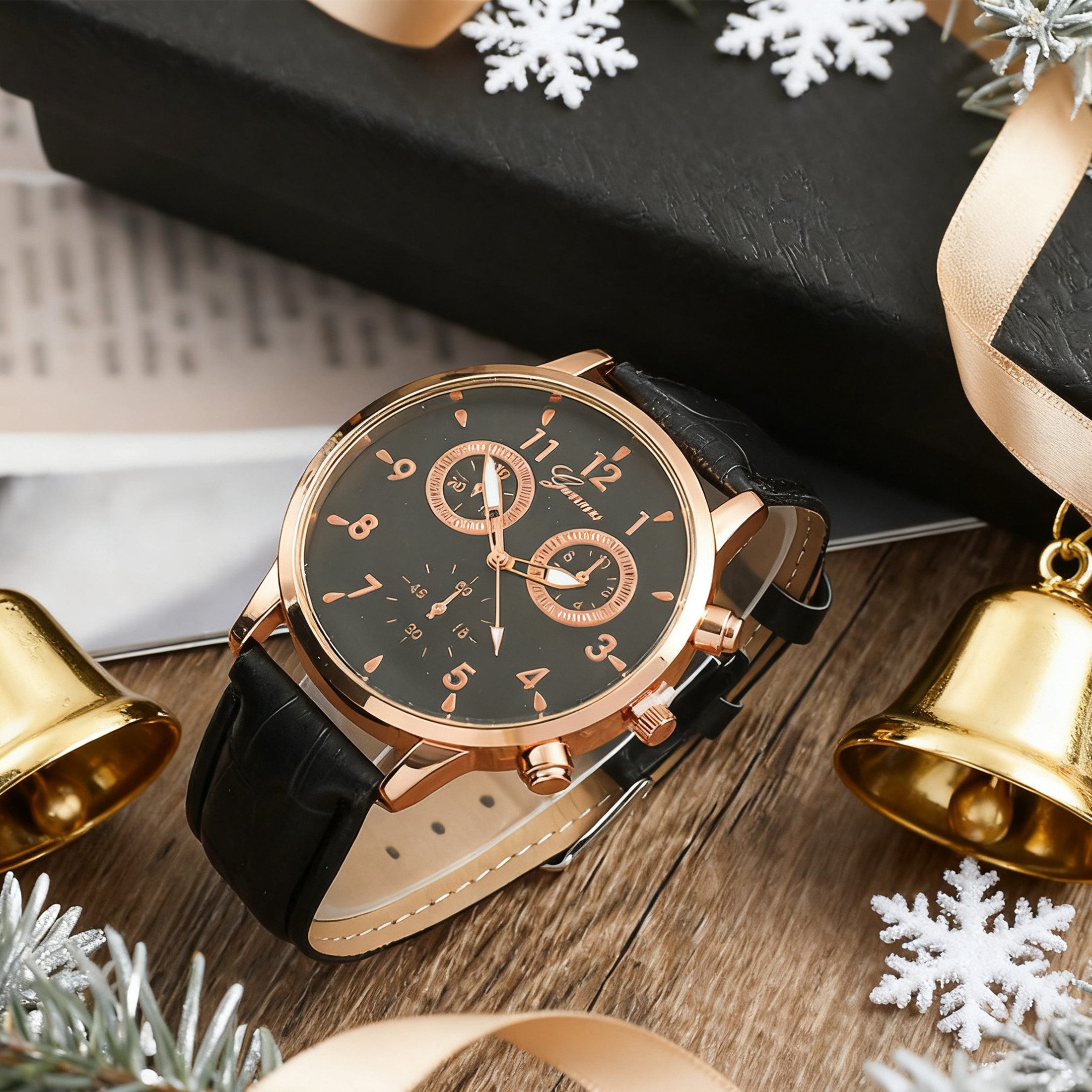 Luckice Geldbörse 4PCS Geschenk für Männer Herrenuhr Gürtel Set (Mann Männer Geburtstag Hochzeitstag Geschenke, Vatertag Geschenkbox,Geburtstagsgeschenk,Weihnachtsgeschenk), Herren Wichtelgeschenk Sets mit Ledergürtel Wallet Watch Gläsern