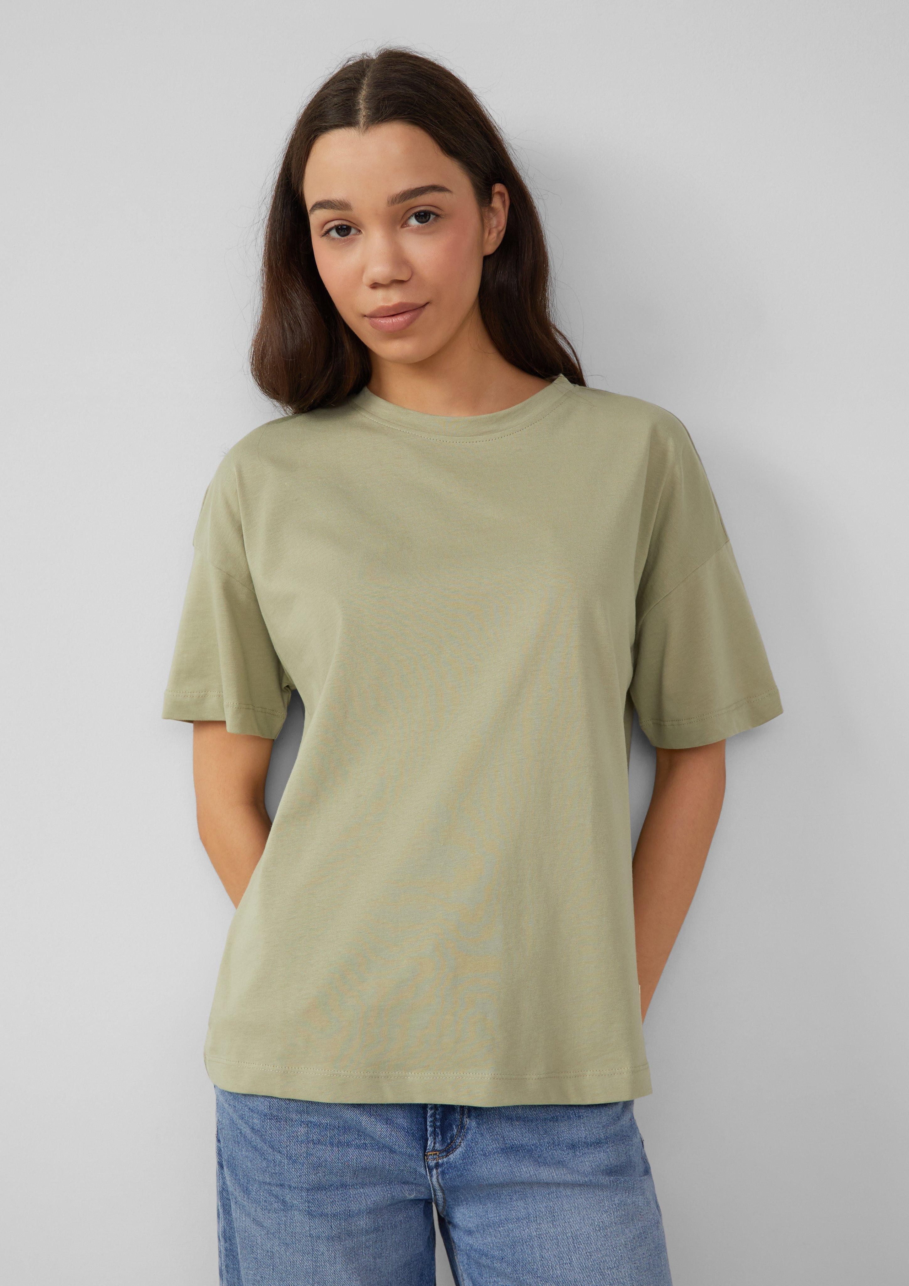 QS Kurzarmshirt Uni-Shirt im Loose Fit günstig online kaufen