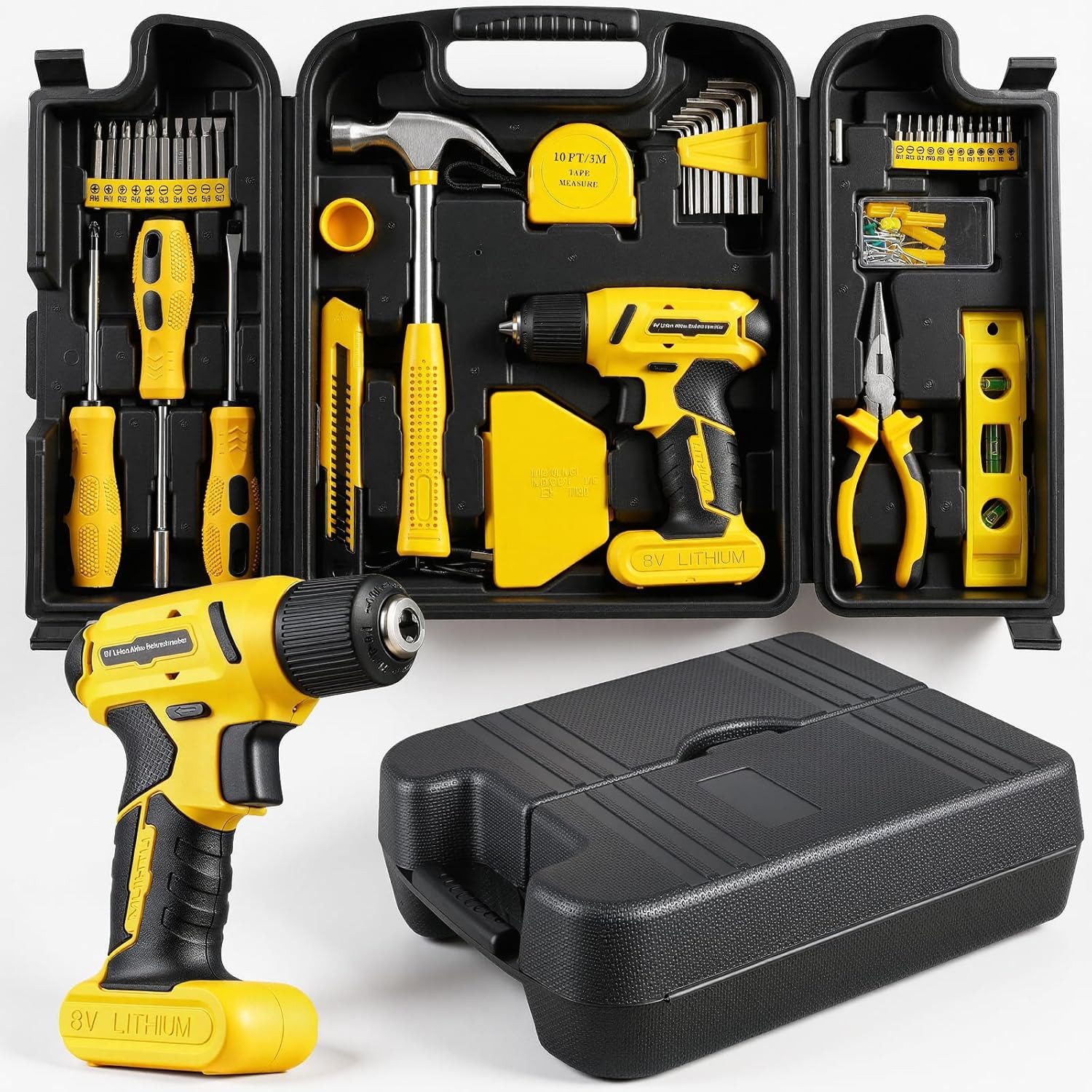 TLGREEN Akku-Bohrschrauber 8V Akkuschrauber Set,Akkubohrer mit 99PCS Werkze günstig online kaufen