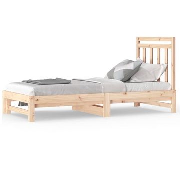 vidaXL Bettgestell Tagesbett Gästebett Ausziehbar 2x90x200 cm Massivholz Kiefer Bett Bett