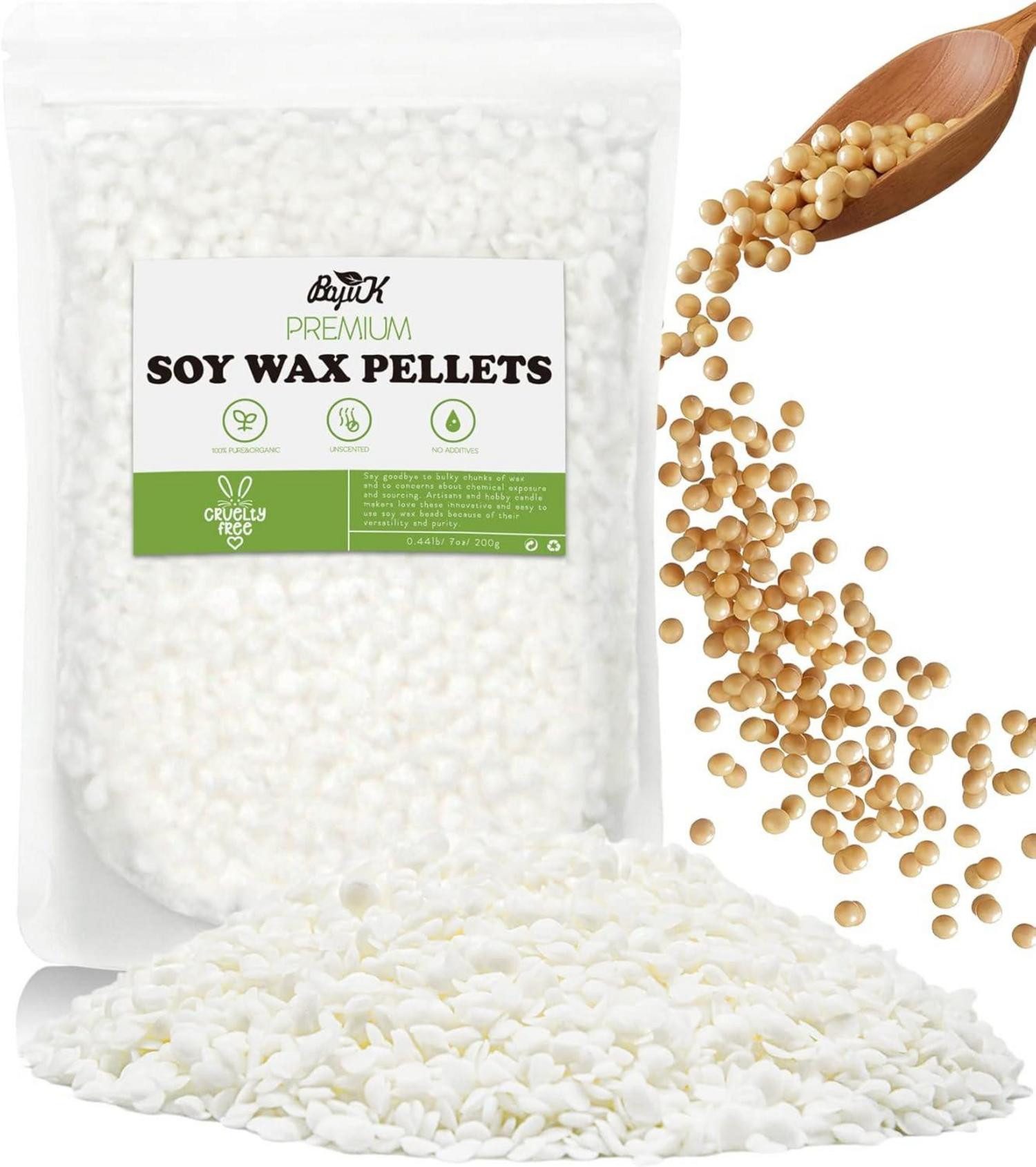Formkerze Sojawachs Kerzenwachs 100% natürlich 200g Bio Anbau DIY Spaß Family