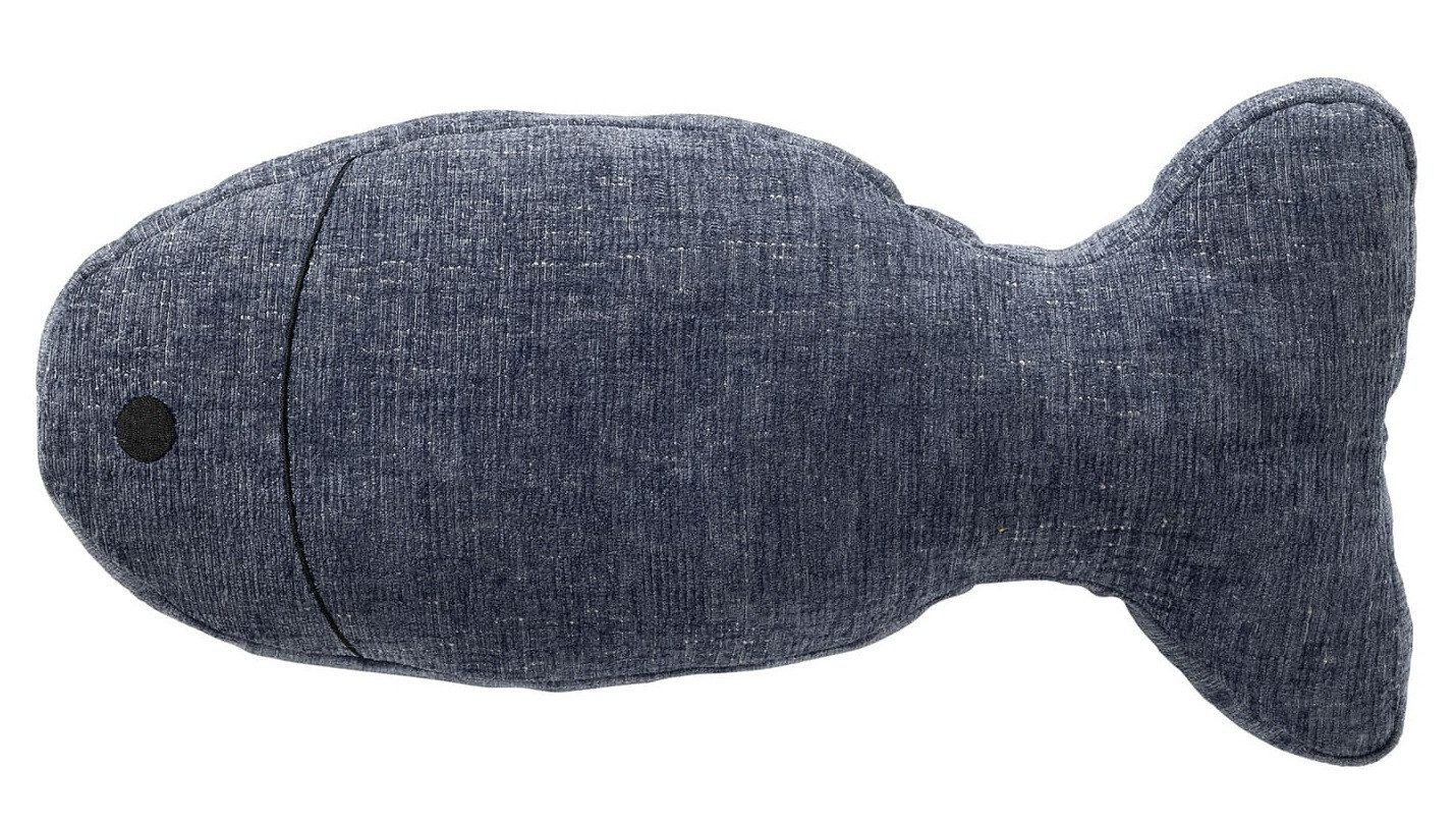 Dutch Decor Dekokissen gefüllter Fisch 'Fish' 45 x 22 cm Indian Teal - Blau
