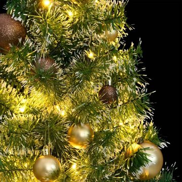 vidaXL Künstlicher Weihnachtsbaum Künstlicher Weihnachtsbaum mit Schnee Kugeln 150 LEDs 150 cm