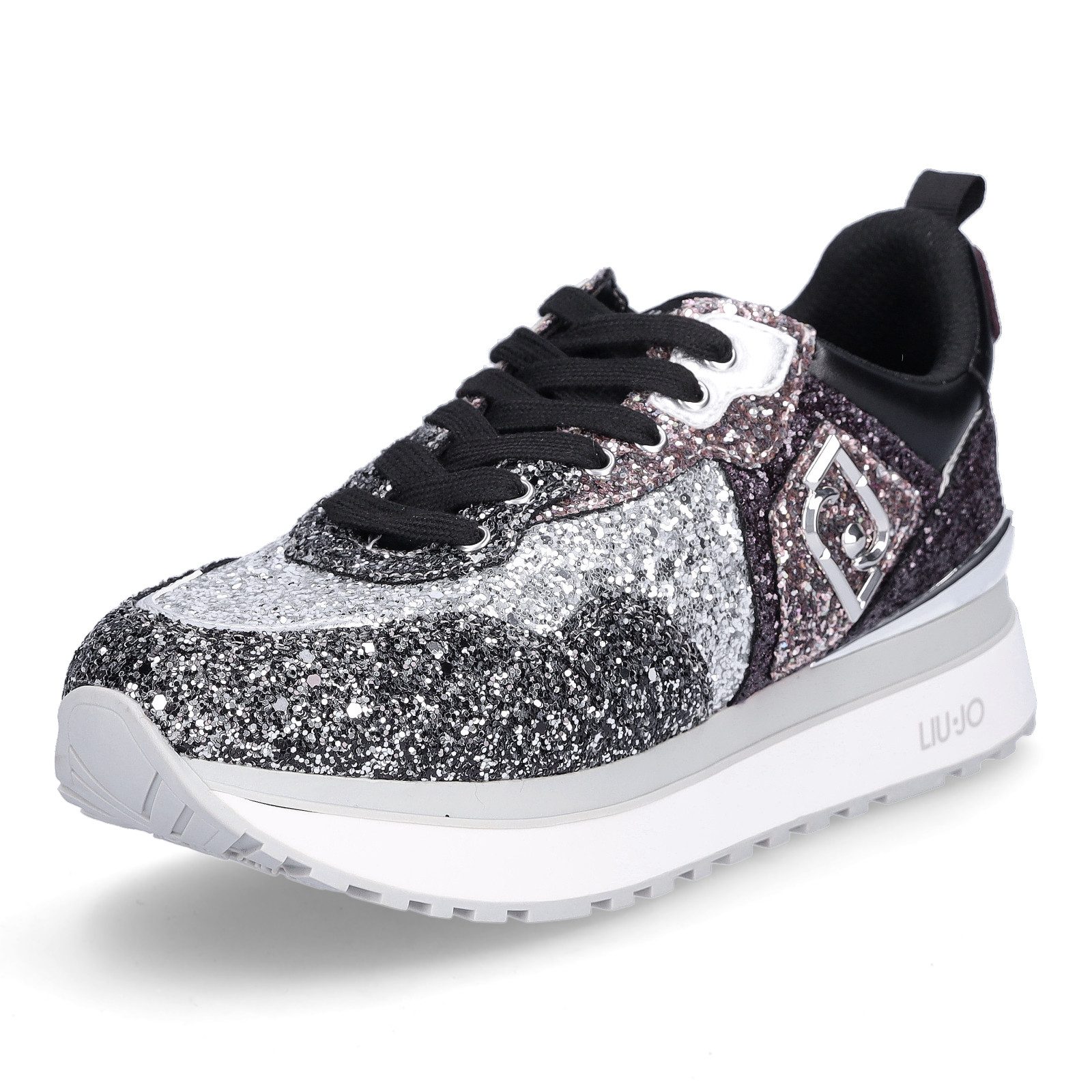 Liu Jo Liu Jo Damen Sneaker Maxi Wonder 01 silber schwarz Sneaker günstig online kaufen