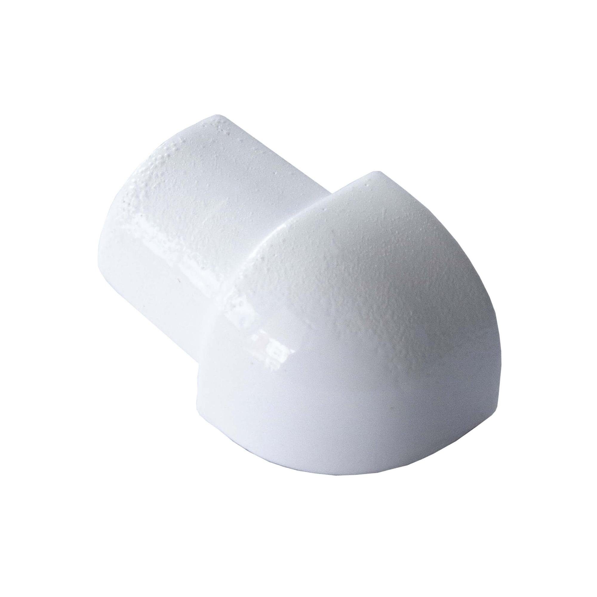 Dalsys Profil Außeneck für Fliesenschiene (10mm, Weiß, 1-St), aus Edelstahl Viertelkreisprofil, Fliesenprofil