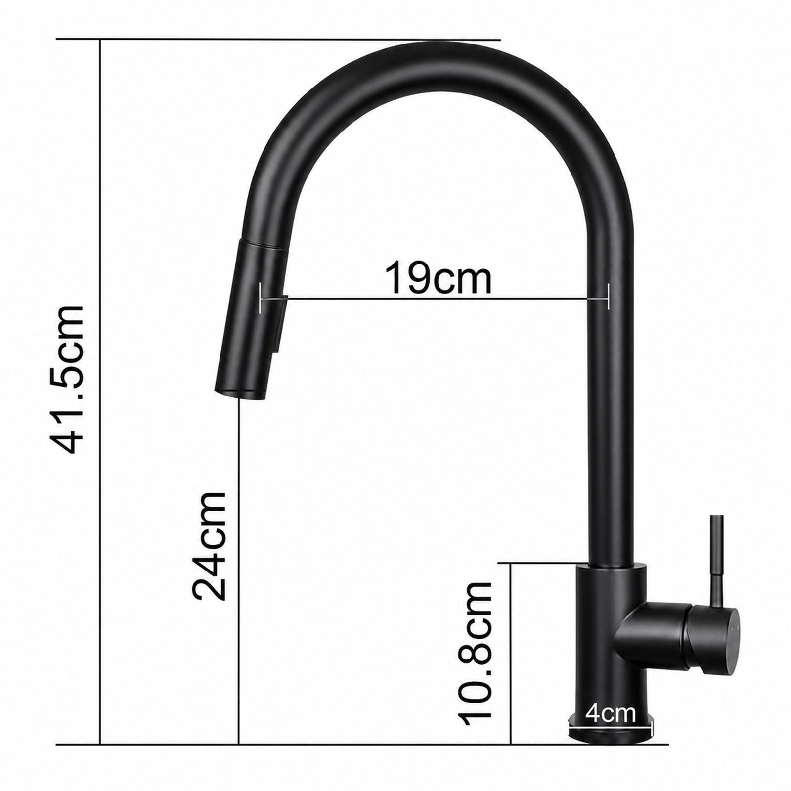 Ledklang Spültischarmatur Edelstahl 360° drehbar Ausziehbarer Brause 2 Strahlarten Küchenarmatur (1-St) für Einhebelmischer Mischbatterie Wasserhahn Küche – Bild 3 von 5