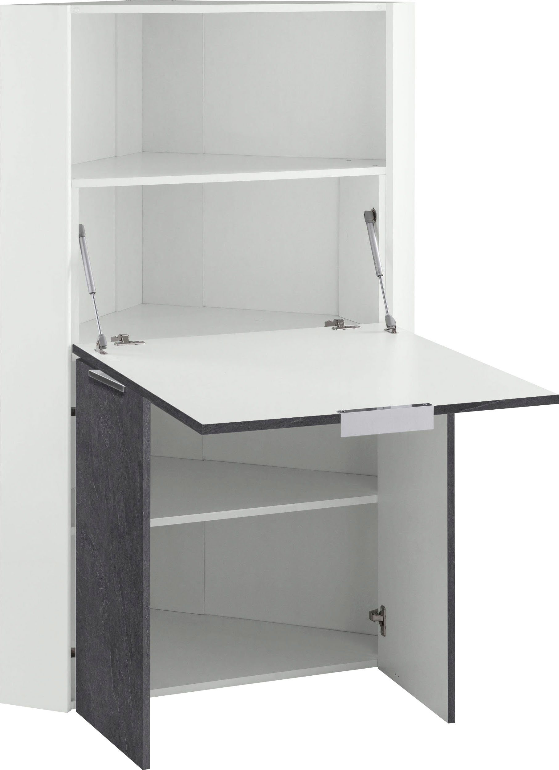 Home affaire Sekretär Dalia, Sekretär, Eckschreibtisch mit Stauraum, Breite 90 cm, Made in Italy