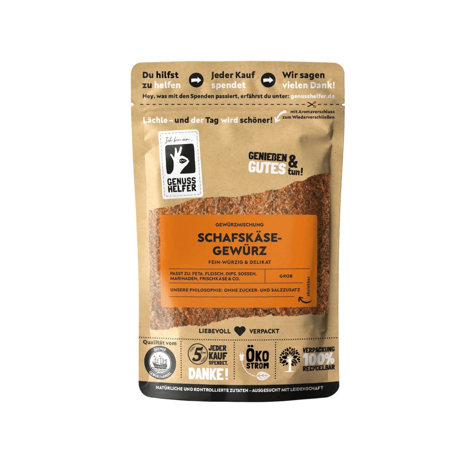 Bremer Gewürzhandel Gewürz Schafskäse-Gewürz, gerebelt, 3er Pack, 300 g