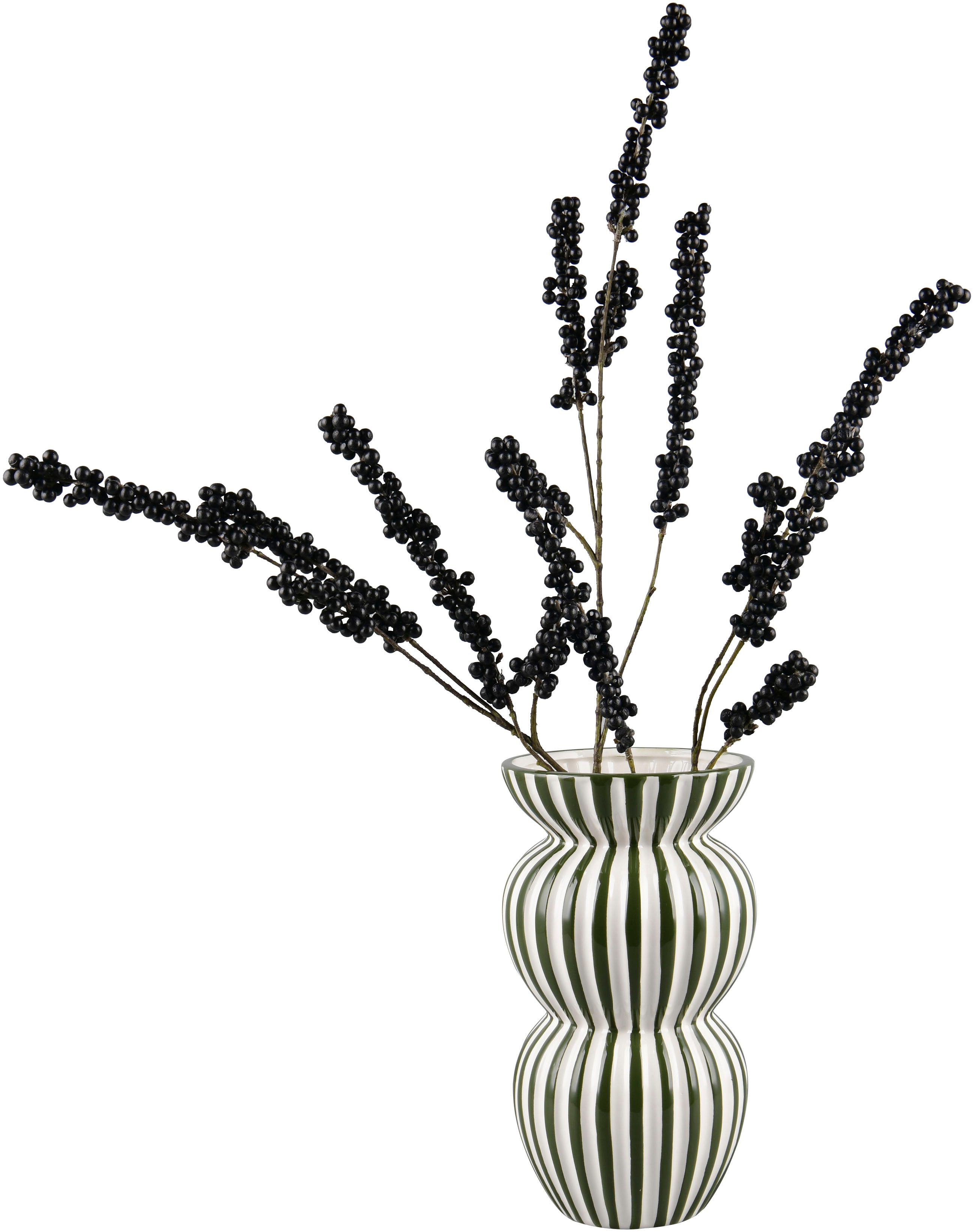 MIRRORS AND MORE Dekovase SAVANNA (1 St), Dekovase mit Streifen