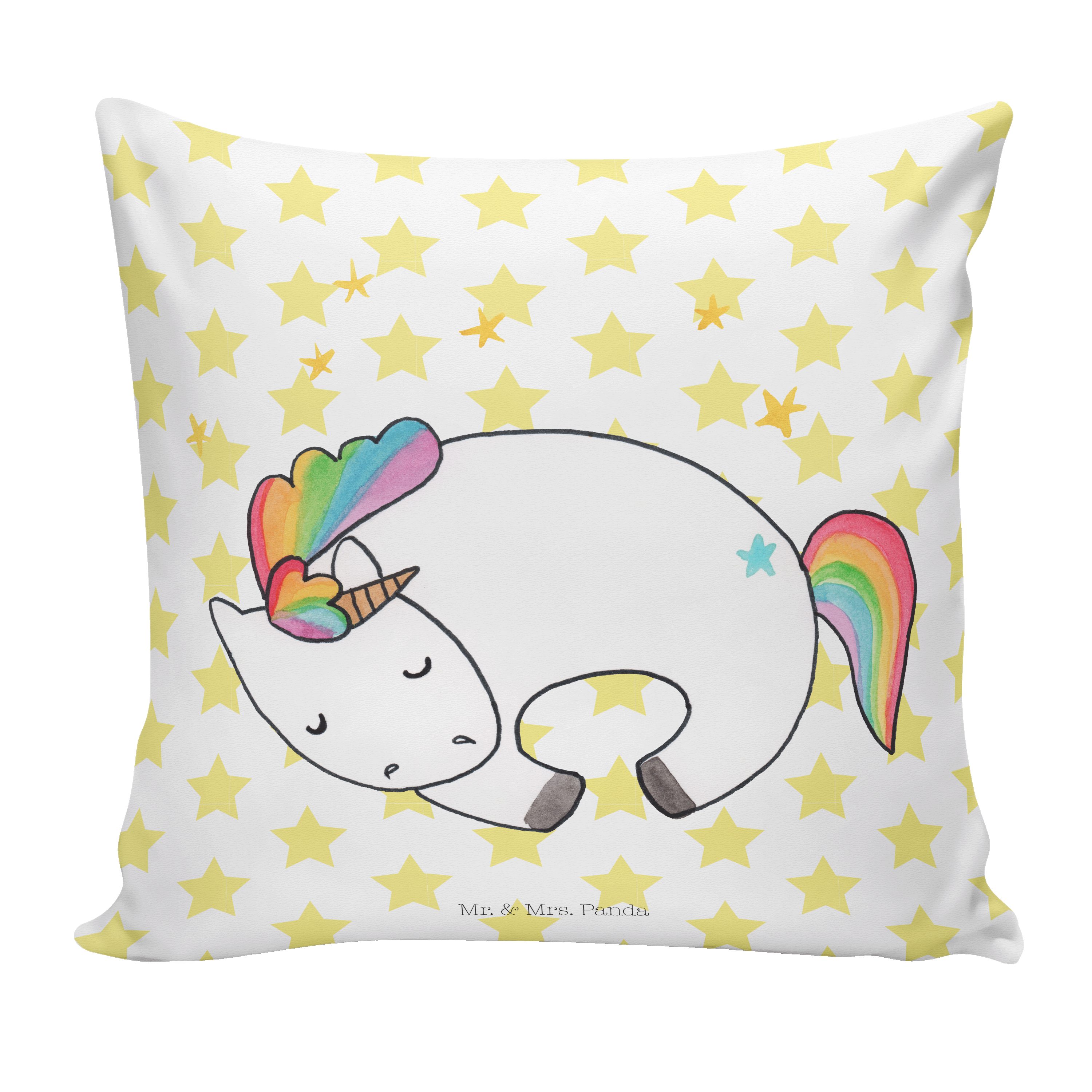 Mr. & Mrs. Panda Dekokissen Einhorn Nacht - Weiß - Geschenk, Träume, Einhörner, unicorn, Pegasus