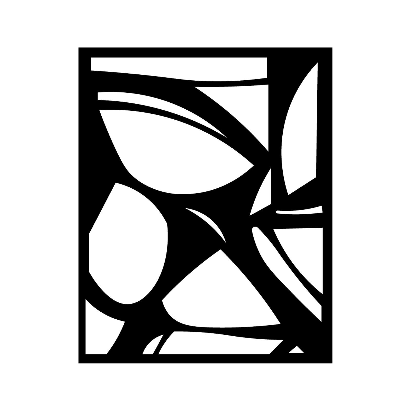 Jumpeak Wanddekoobjekt Quadratische Metallwanddekoration, Linie, abstrakt, Hergestellt aus Metall,Schwarz,Weiß,3 Größe