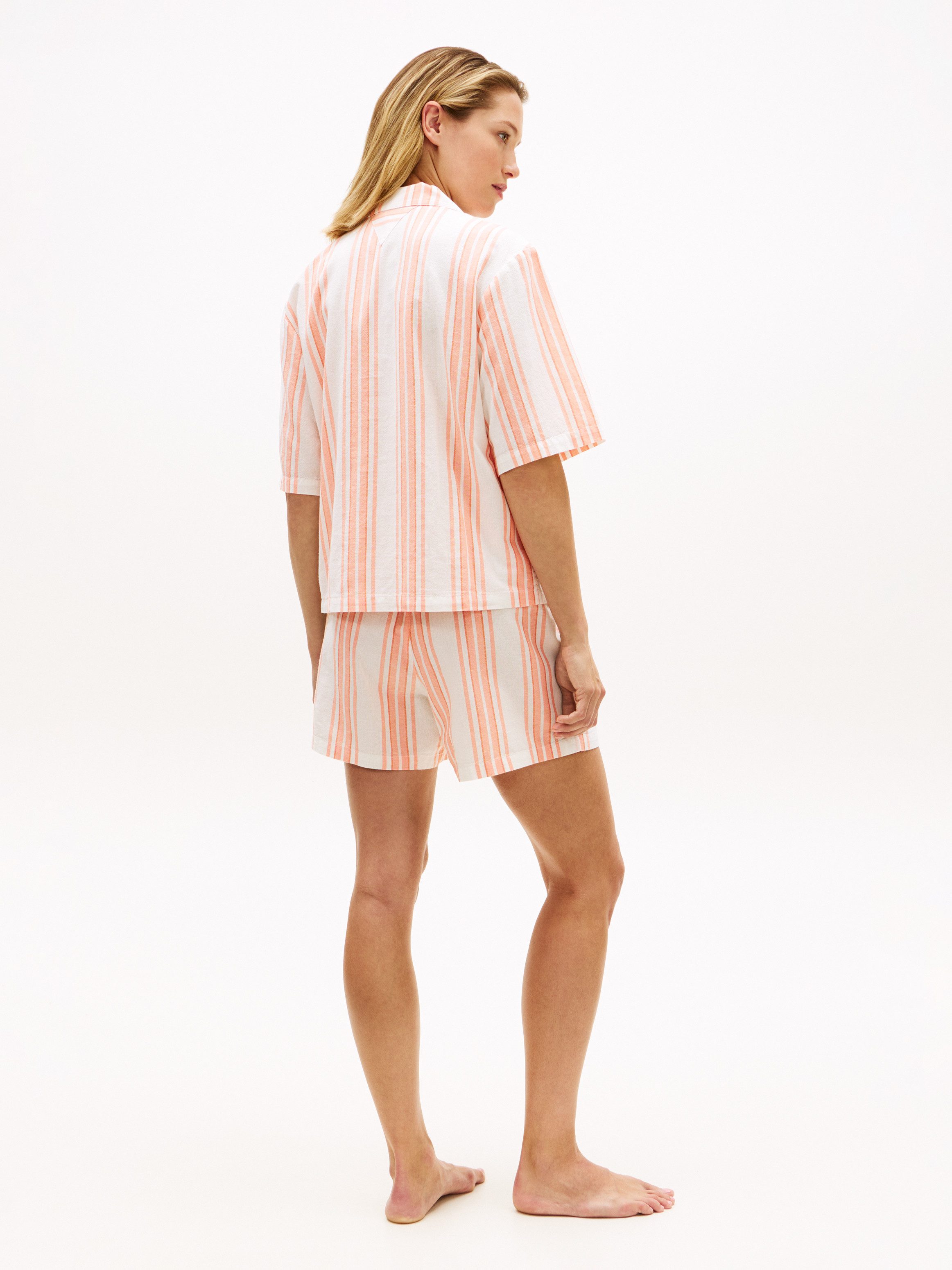 Tommy Hilfiger Underwear Shorty (Set, 2 tlg) Pyjama-Set aus Leinenmix mit