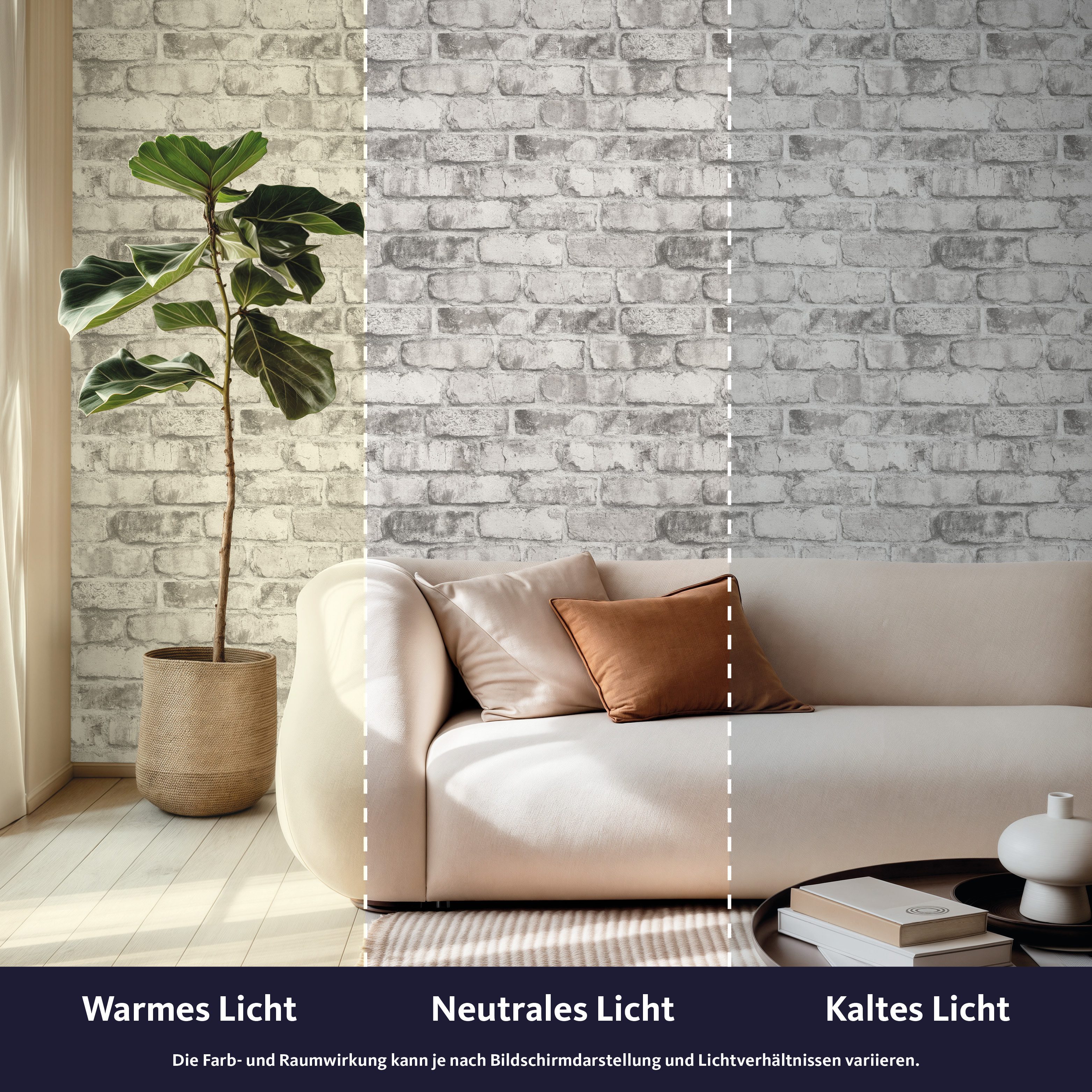 Rasch Vliestapete Clayton - Selbstklebende Tapete Mauerwerk von tesa® x rasch®, strukturiert, Steinoptik, Ziegel, Mauer, Steinmauer, (1 Rolle, 1 St), selbstkleb – Bild 4 von 5