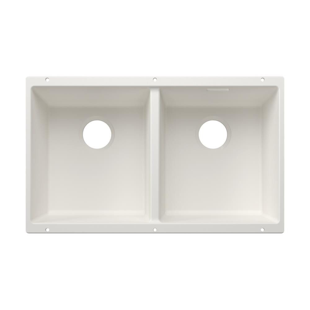 Blanco Granitspüle SUBLINE 350/350-U Silgranit, InFino, ohne Ab- und Überlaufgarnitur, we, 75,5/460 cm